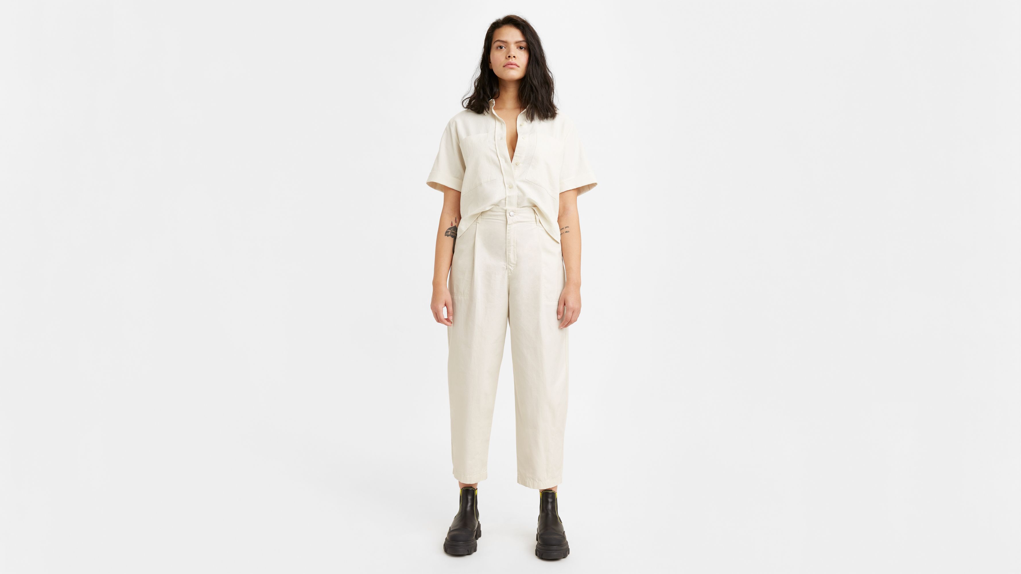 Utility Pleated Balloon Trousers - Neutral | Levi's® DE