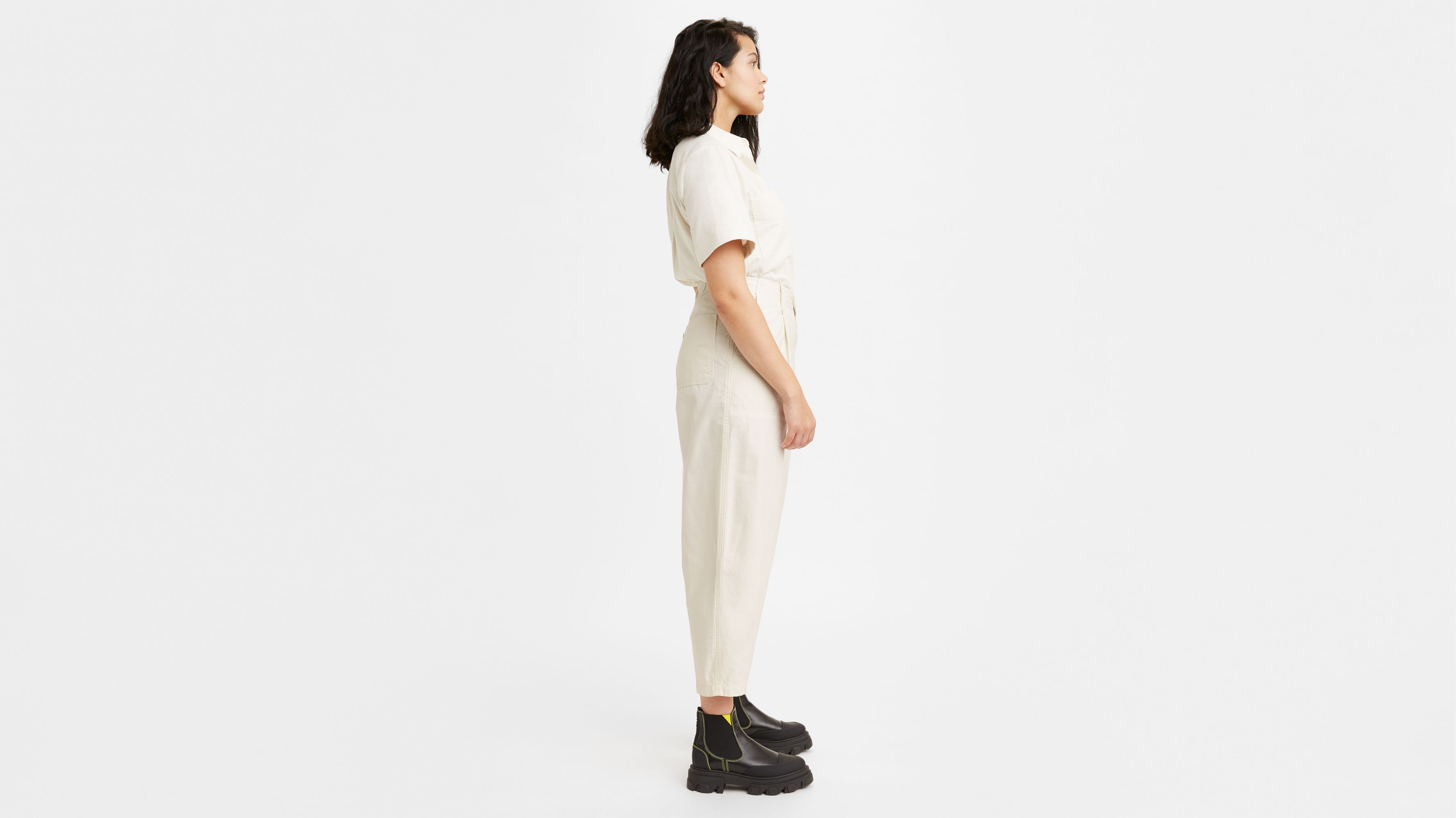 utility pleated balloon trousers