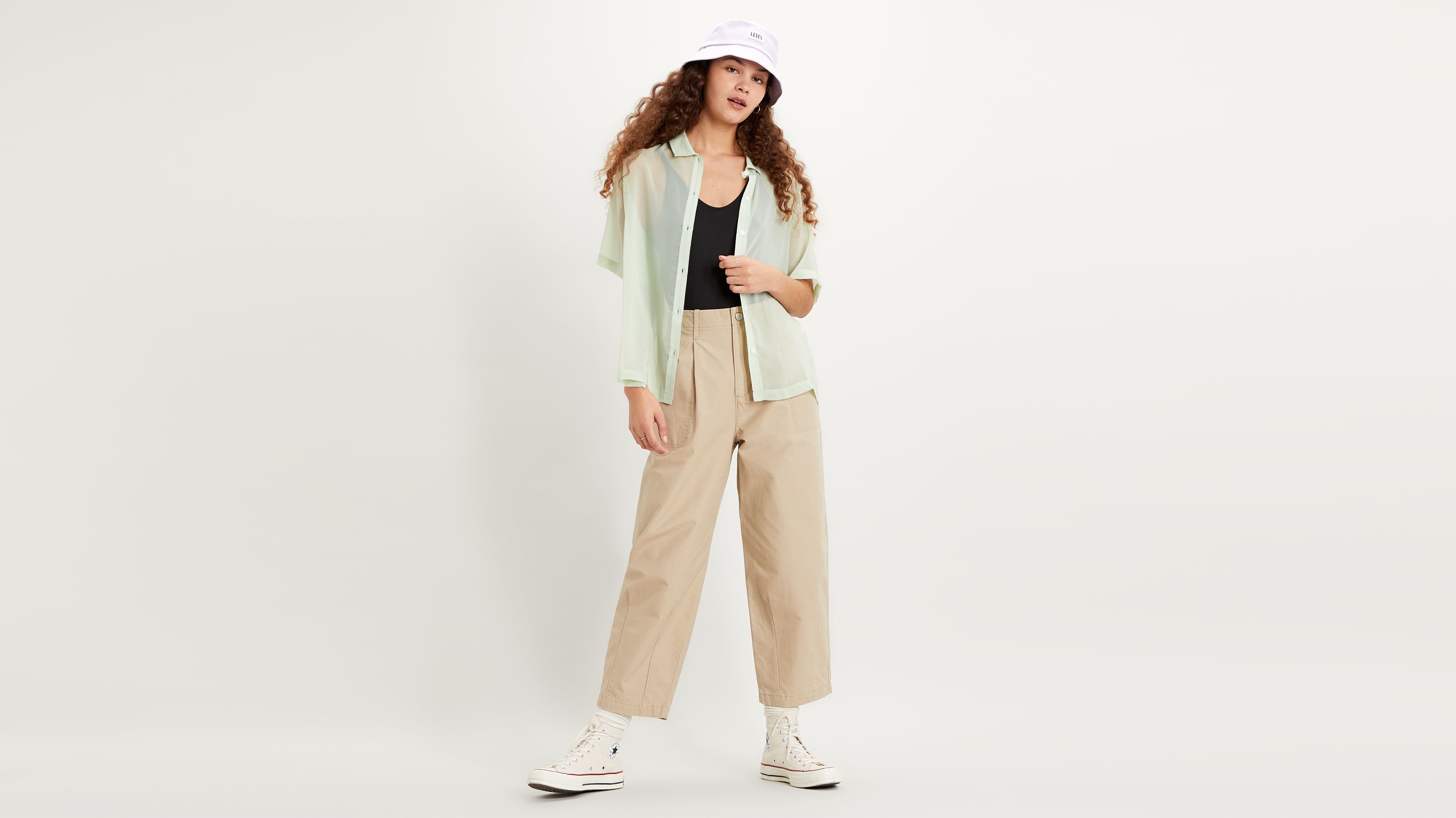 utility pleated balloon trousers