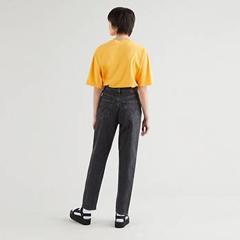 High Waisted Taper Jeans 4