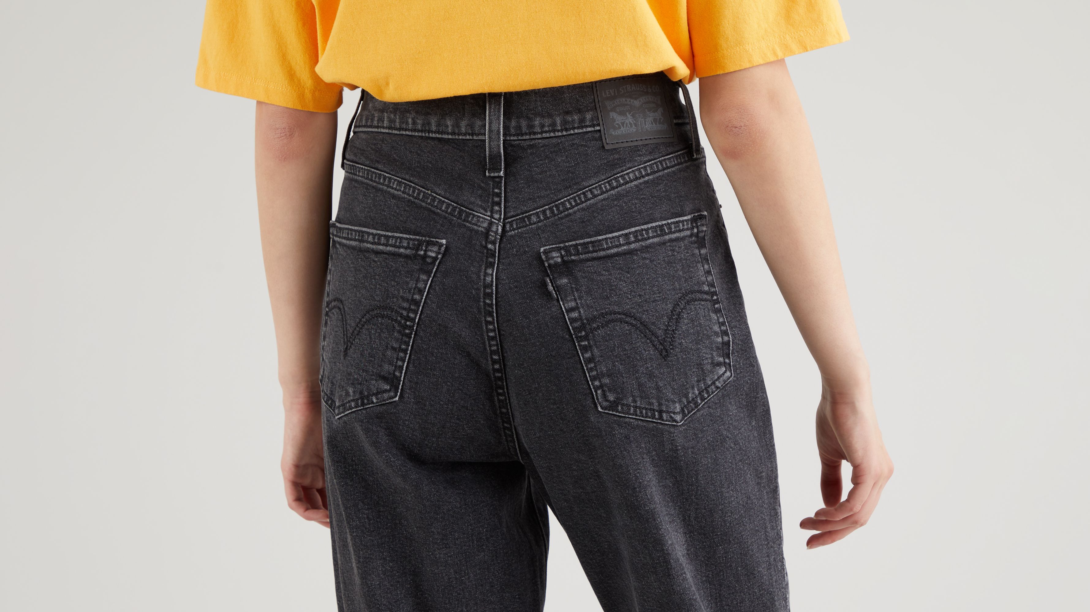 High-waisted Mom Jeans Black | FR