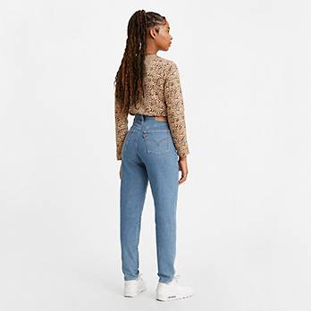 High Waisted Taper Jeans 3