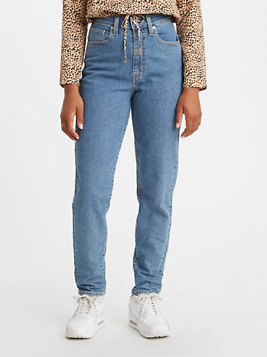 High Waisted Taper Jeans