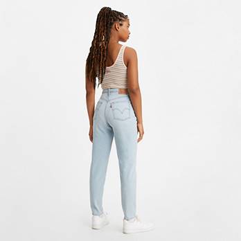High Waisted Taper Jeans 2