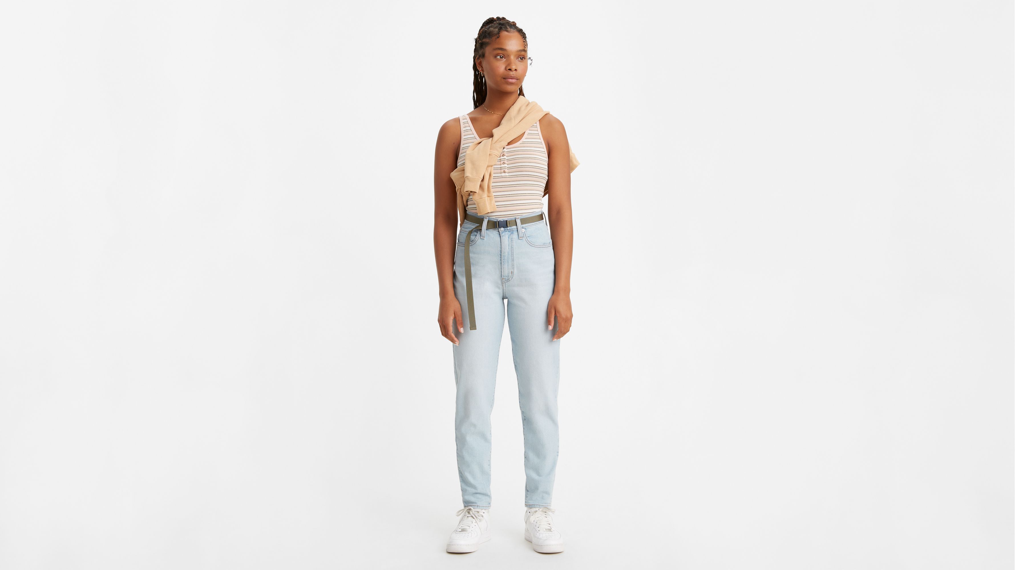 High Waisted Taper Jeans - Super Light 