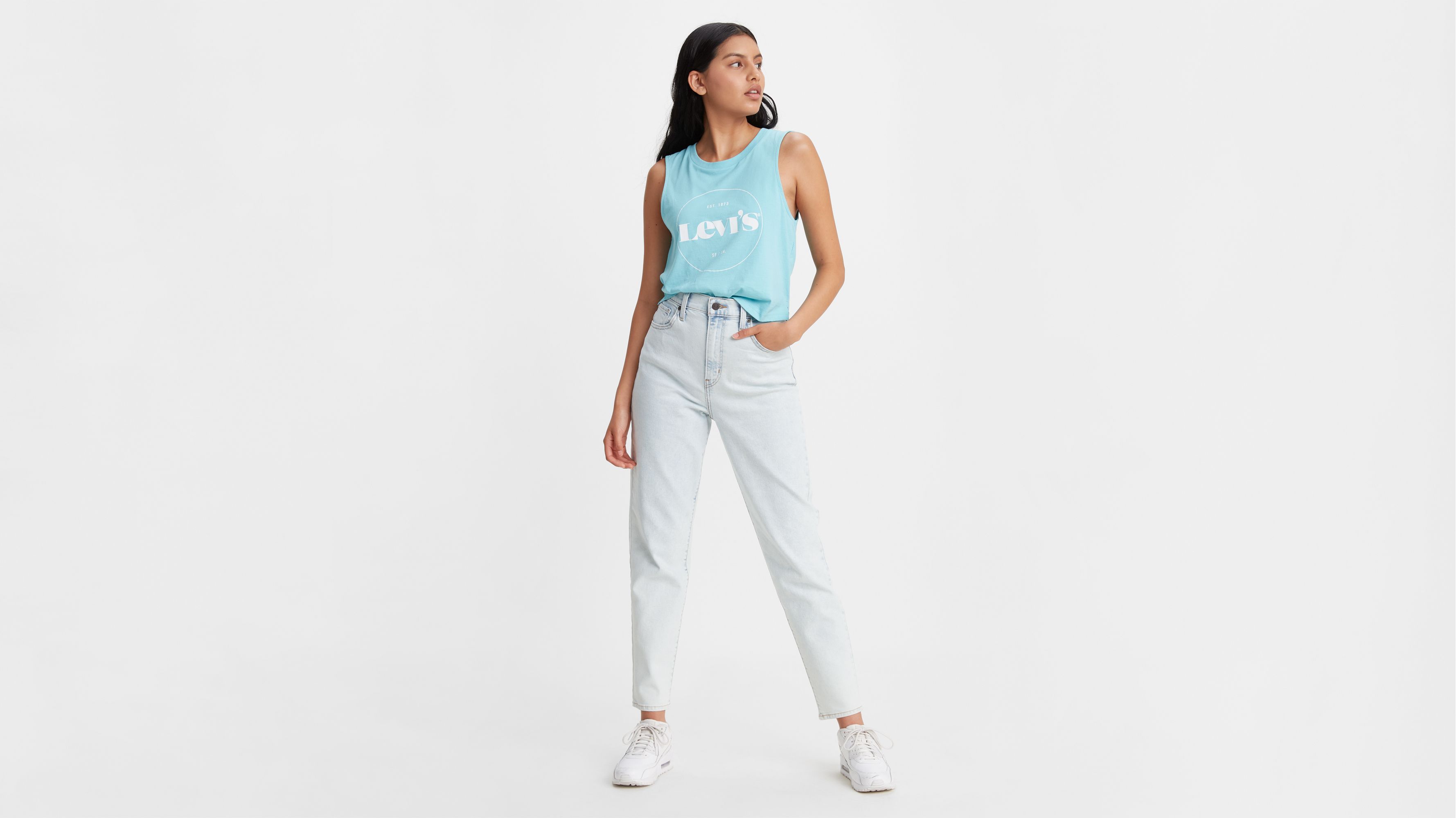 High Waisted Taper Women's Jeans 1