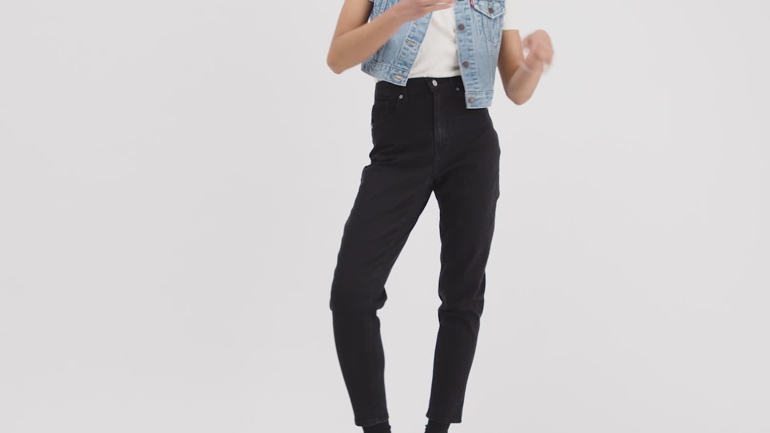 Levis black mom outlet jeans