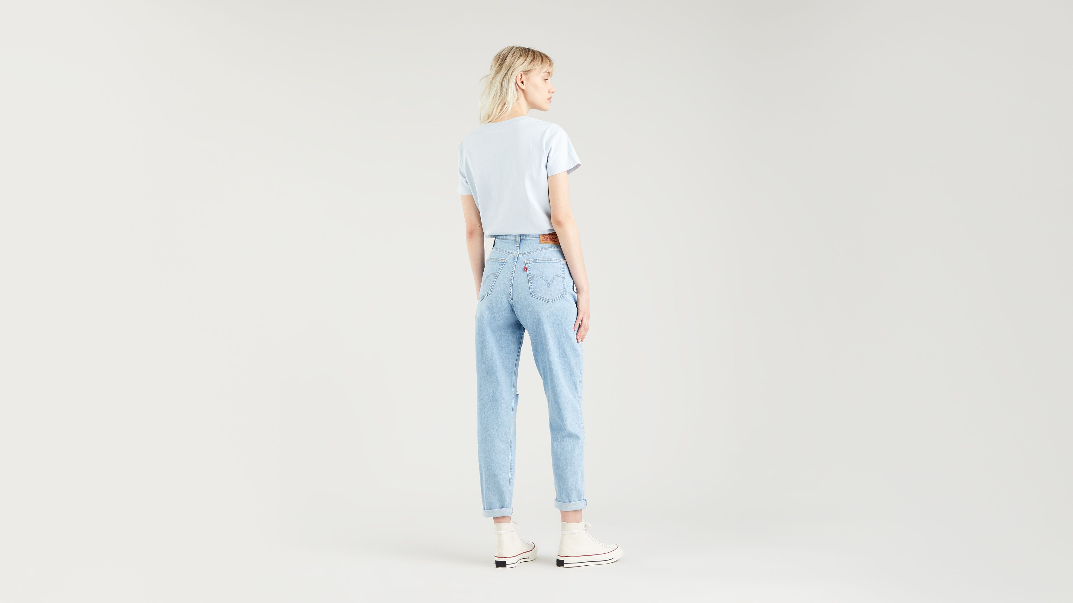 High Waisted Tapered Mom Jeans 3