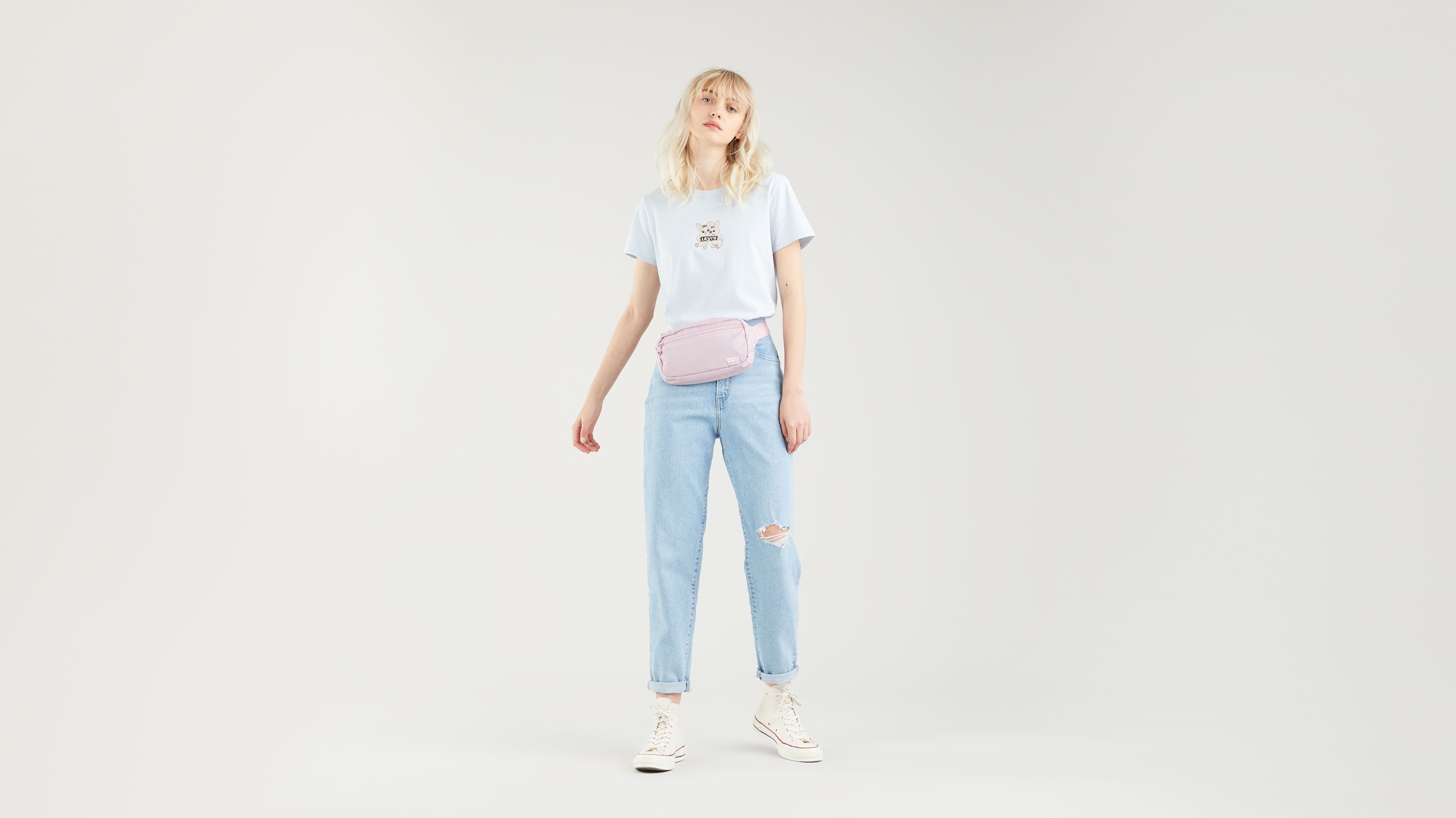 High Waisted Tapered Mom Jeans 5