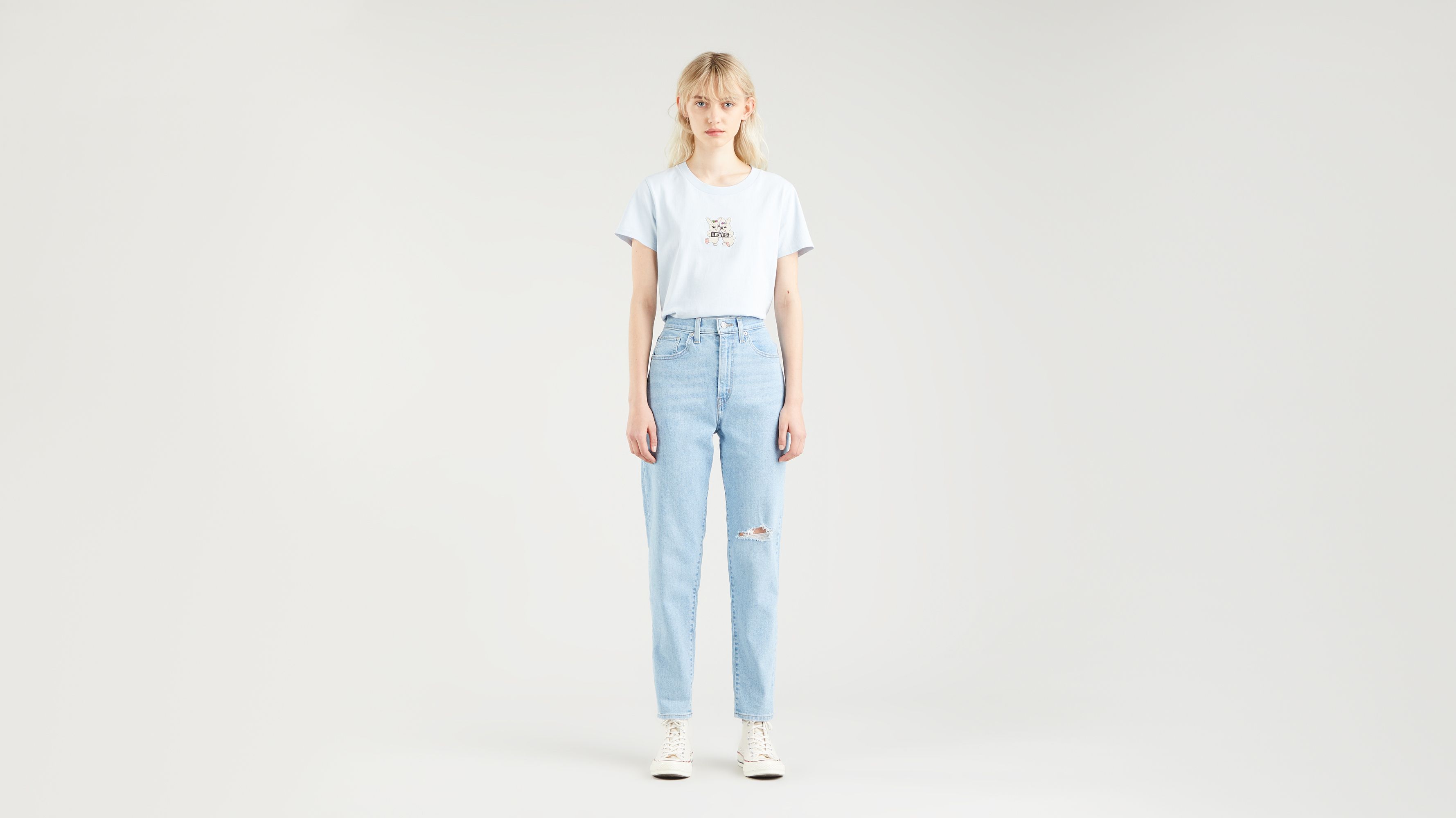 Levi's® Plus HIGH WAISTED MOM - Jeans Tapered Fit - blue denim