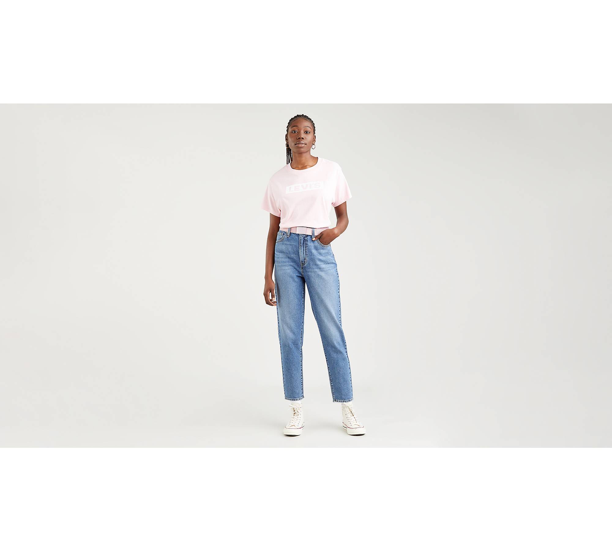 High-waisted Mom Jeans - Blue | Levi's® FI