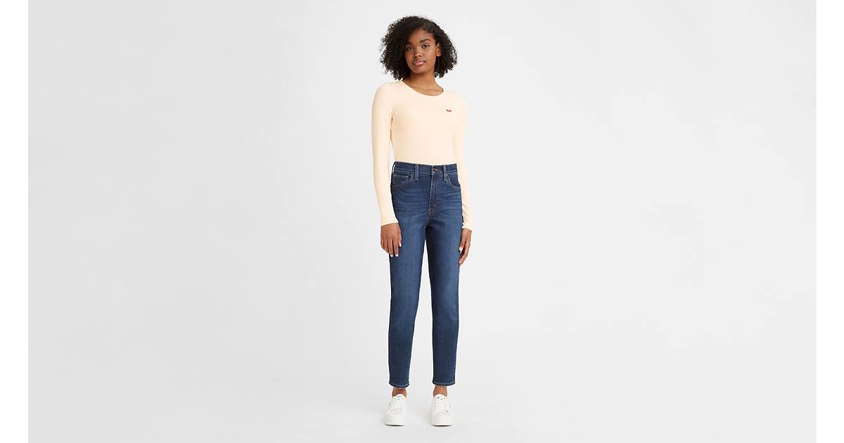 High Waisted Mom Jeans - Blue | Levi's® IS