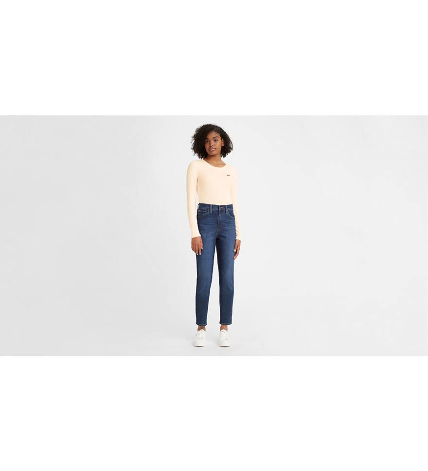 Levi's Jean Tiro Alto Mom blue - ESD Store fashion, footwear and  accessories - best brands shoes and designer shoes