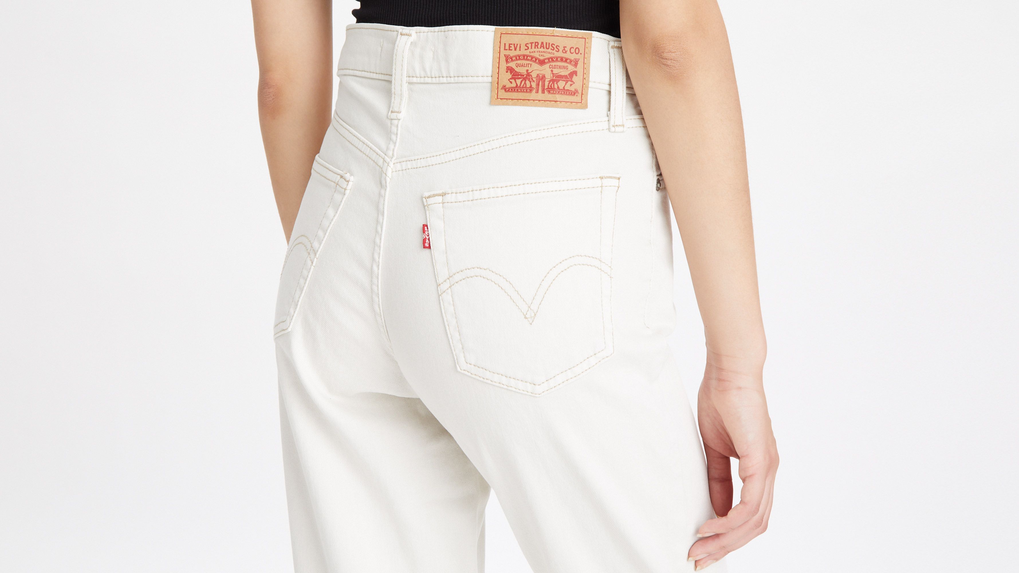 High waisted hot sale white levis