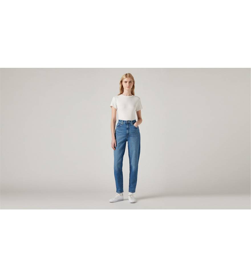 Jeans Ladies High Waist Mom Jeans Denim Jeans Trousers Used