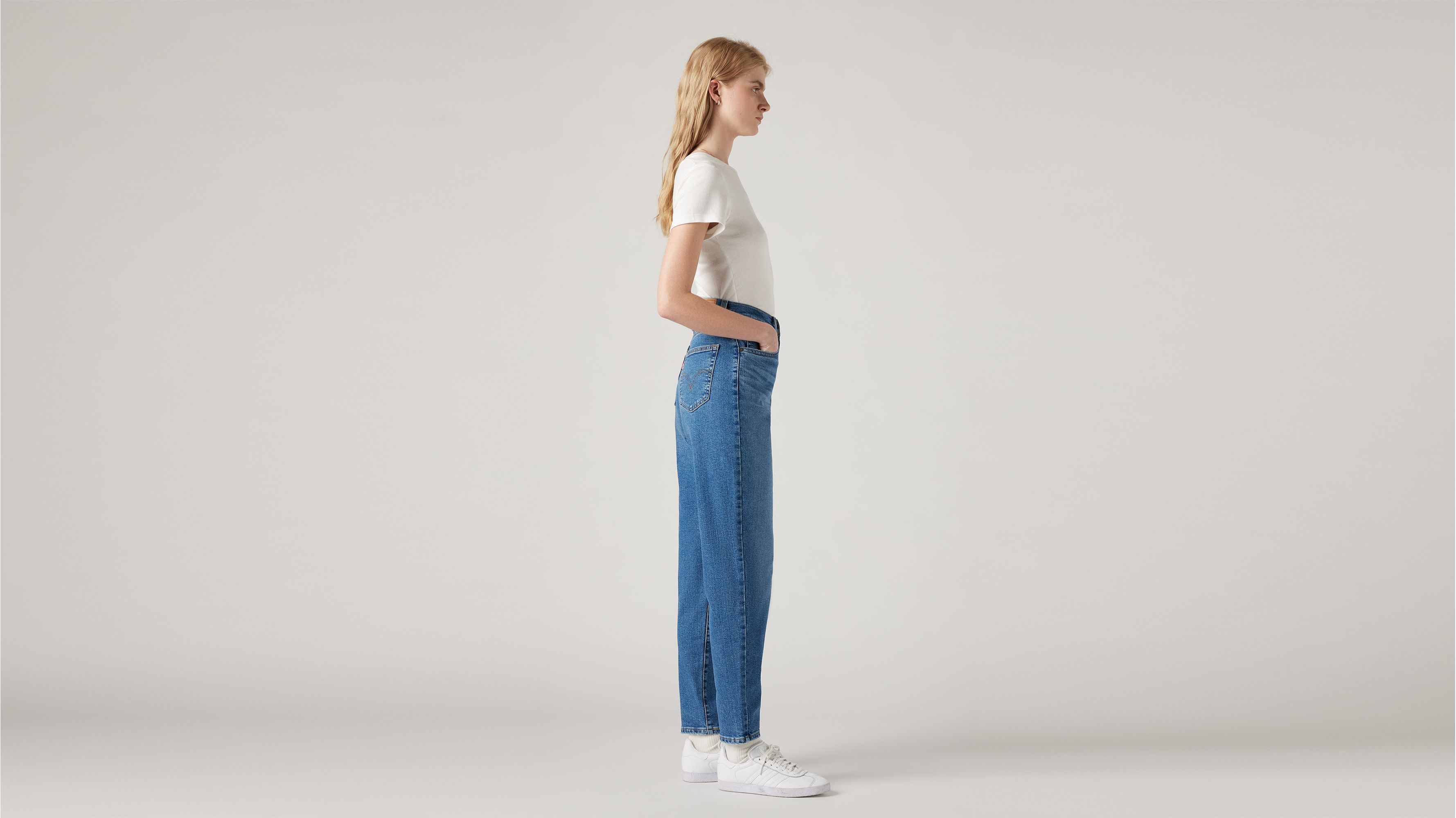 Fashion Denim Hoge taille jeans blauw casual uitstraling Mode Spijkerbroeken Hoge taille jeans 