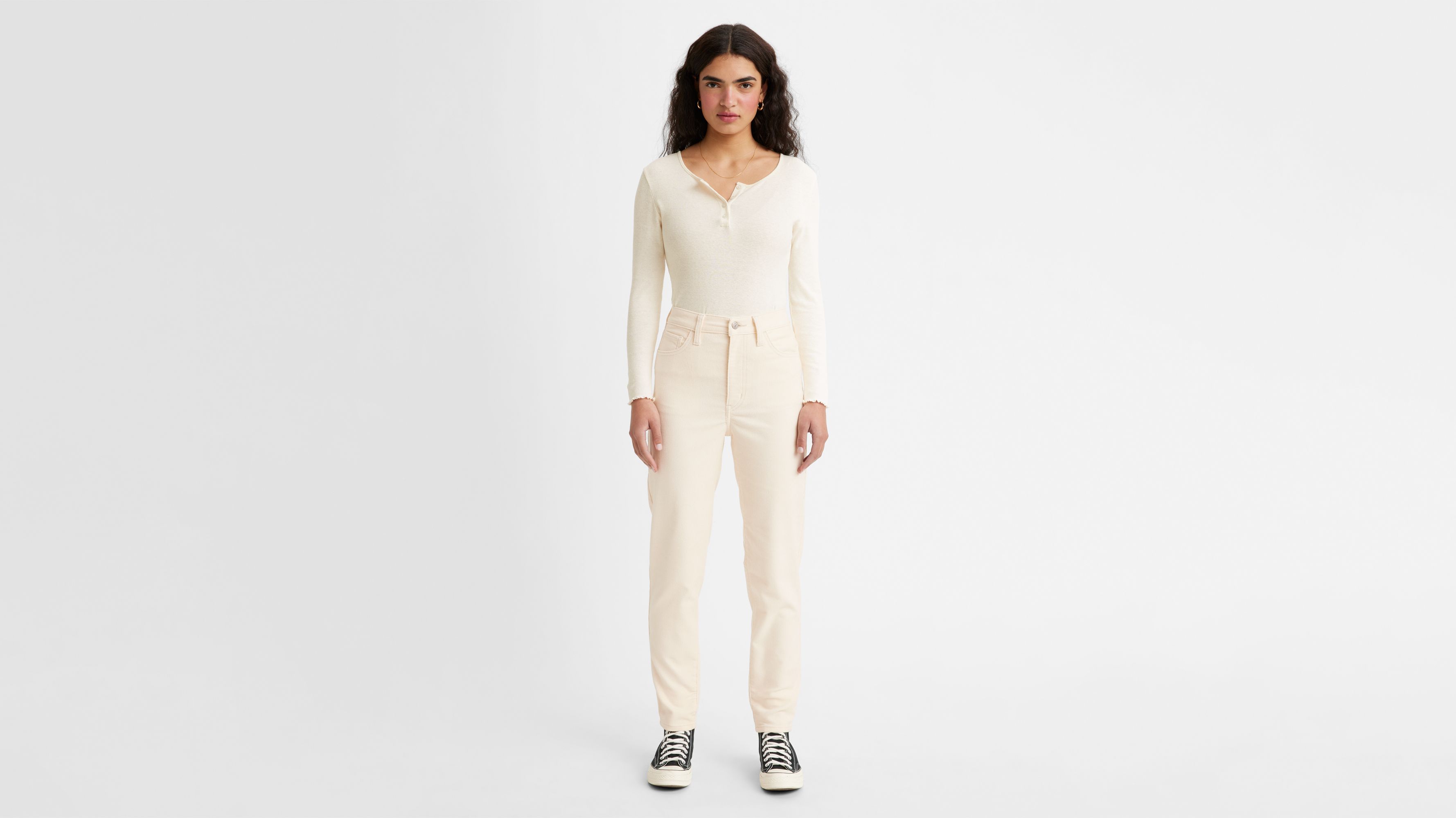 Levis high 2024 waisted white jeans