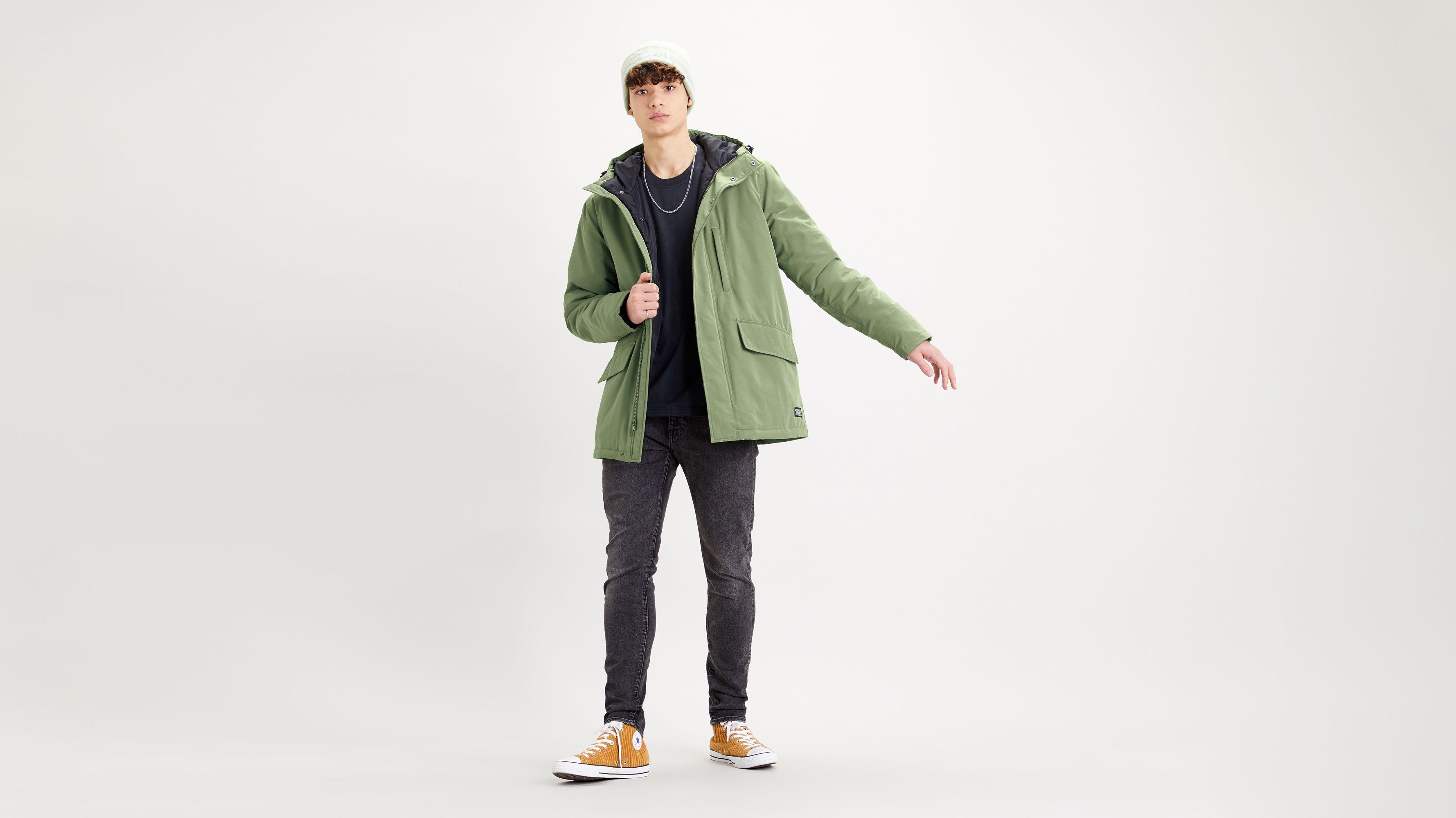 Levis store green parka