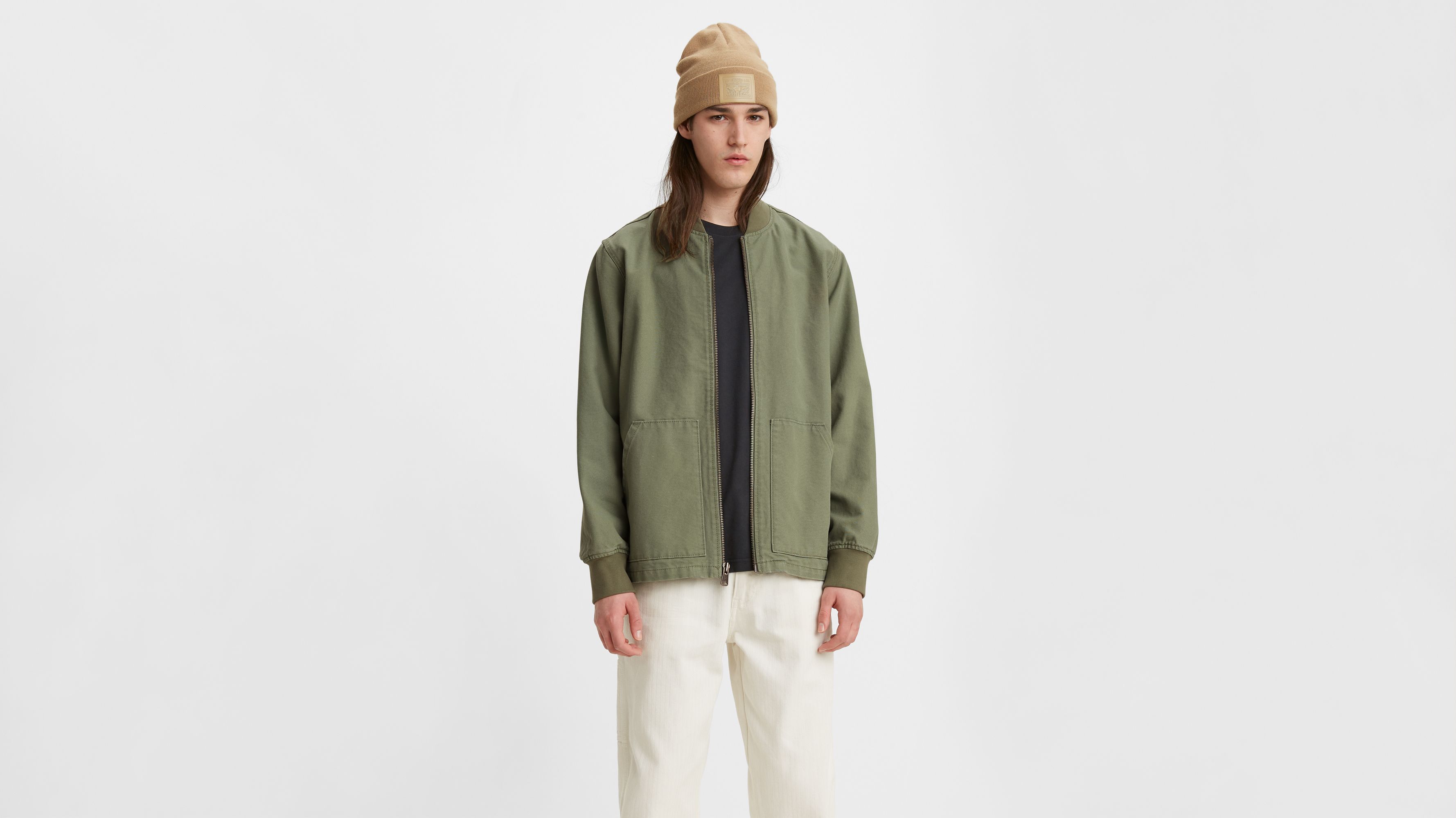 levis green coat