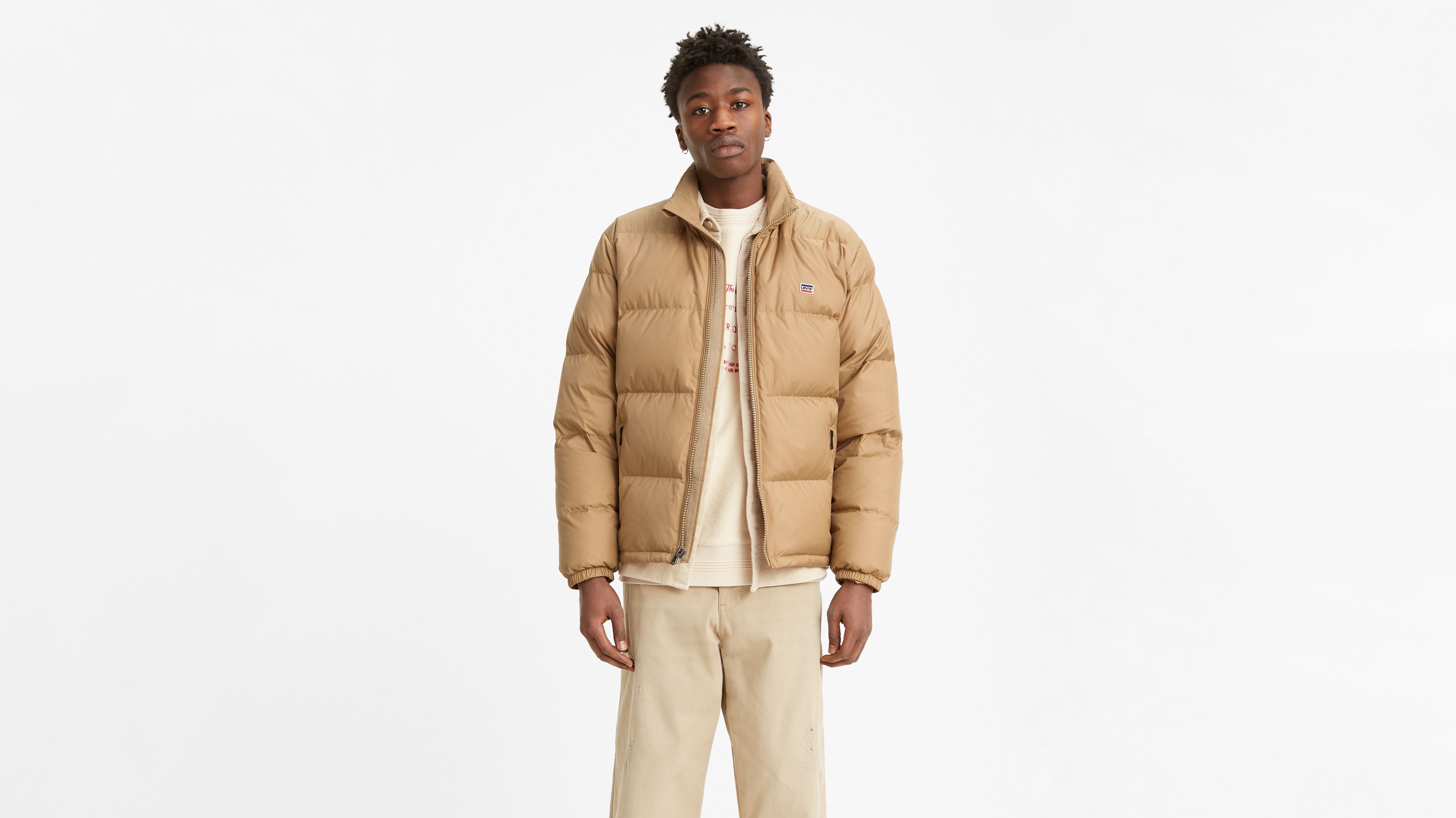 levi's cropped puffer jacket