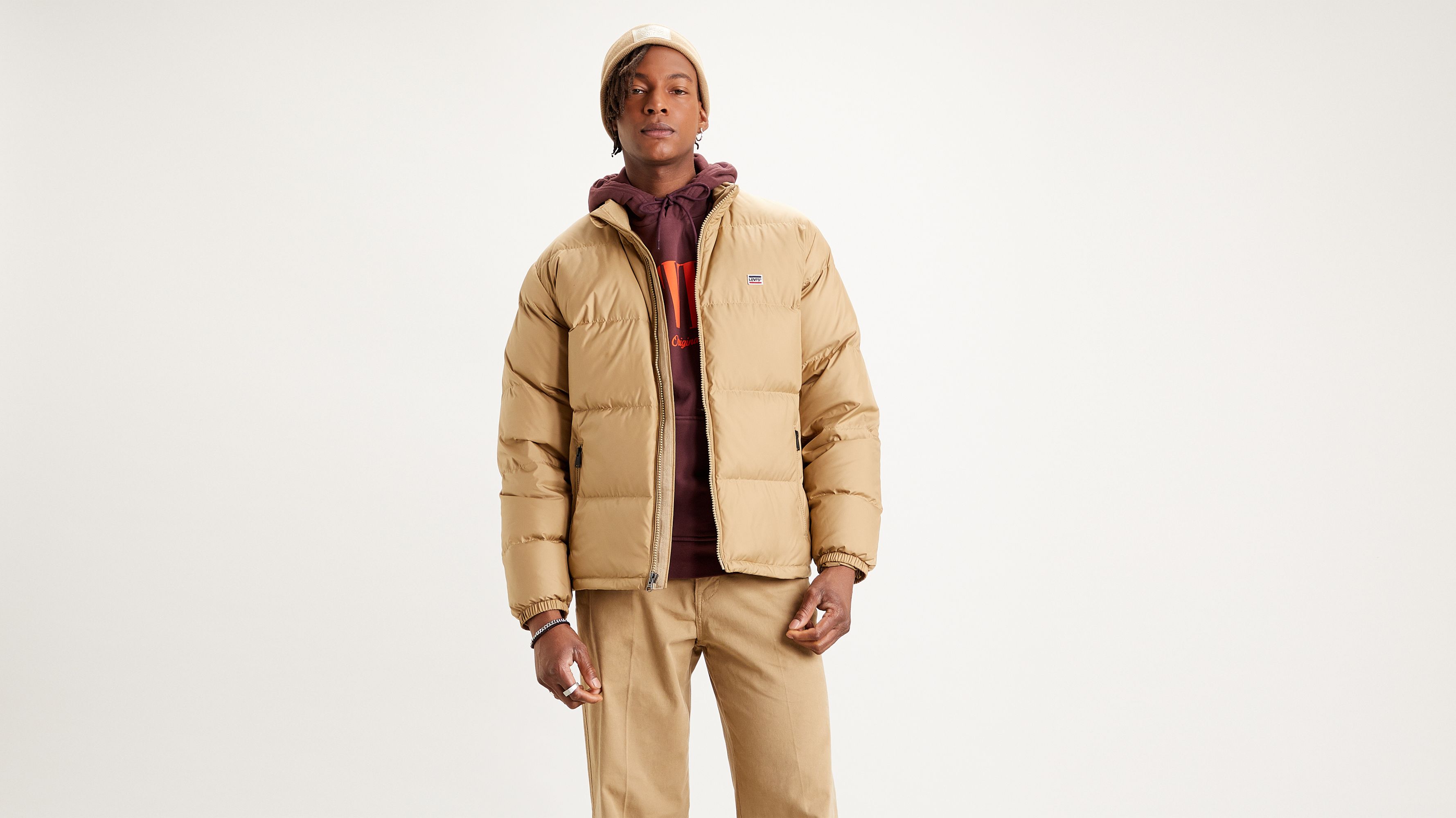 levi's short puffer coat