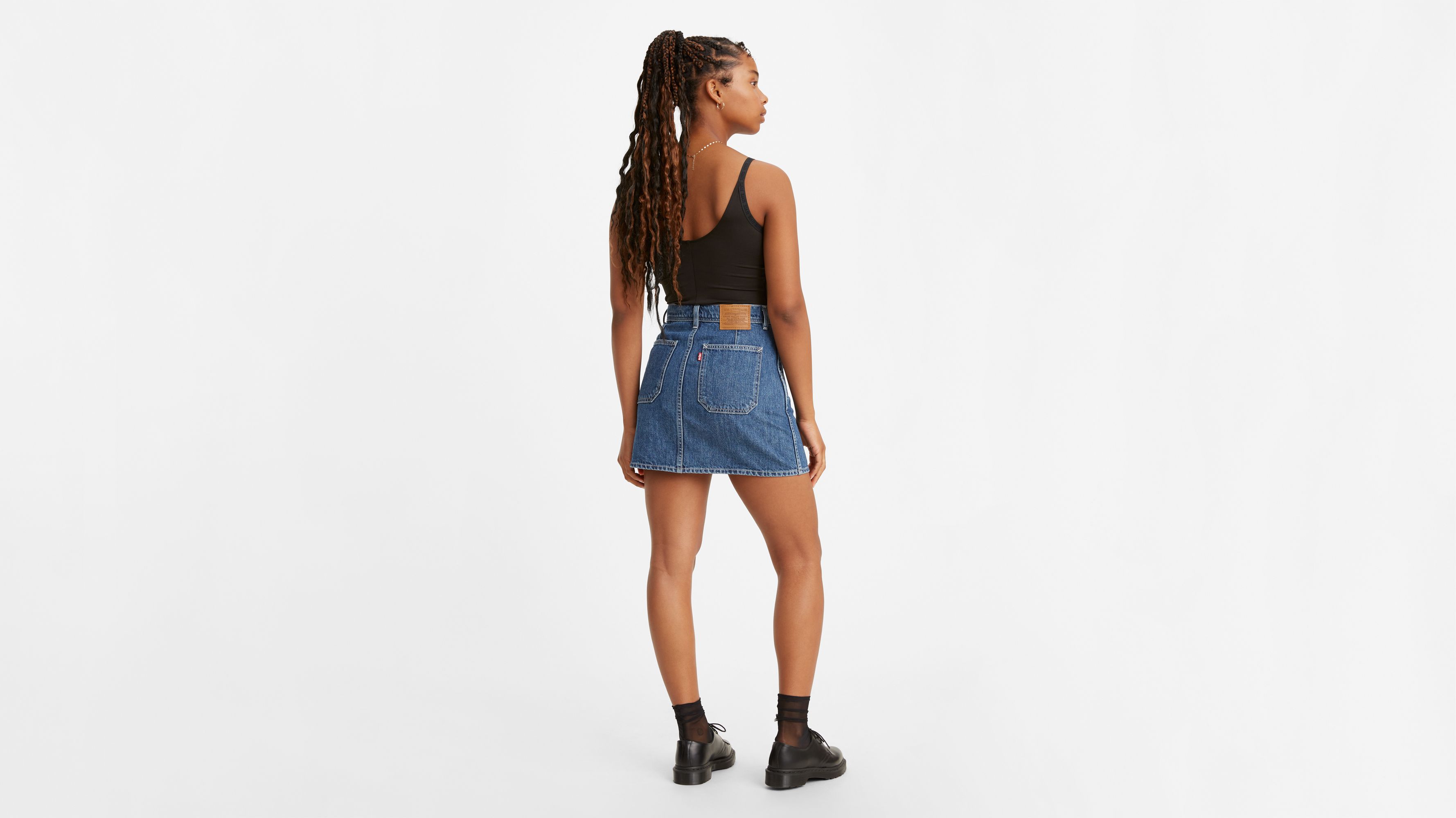 Levi's button shop front skirt