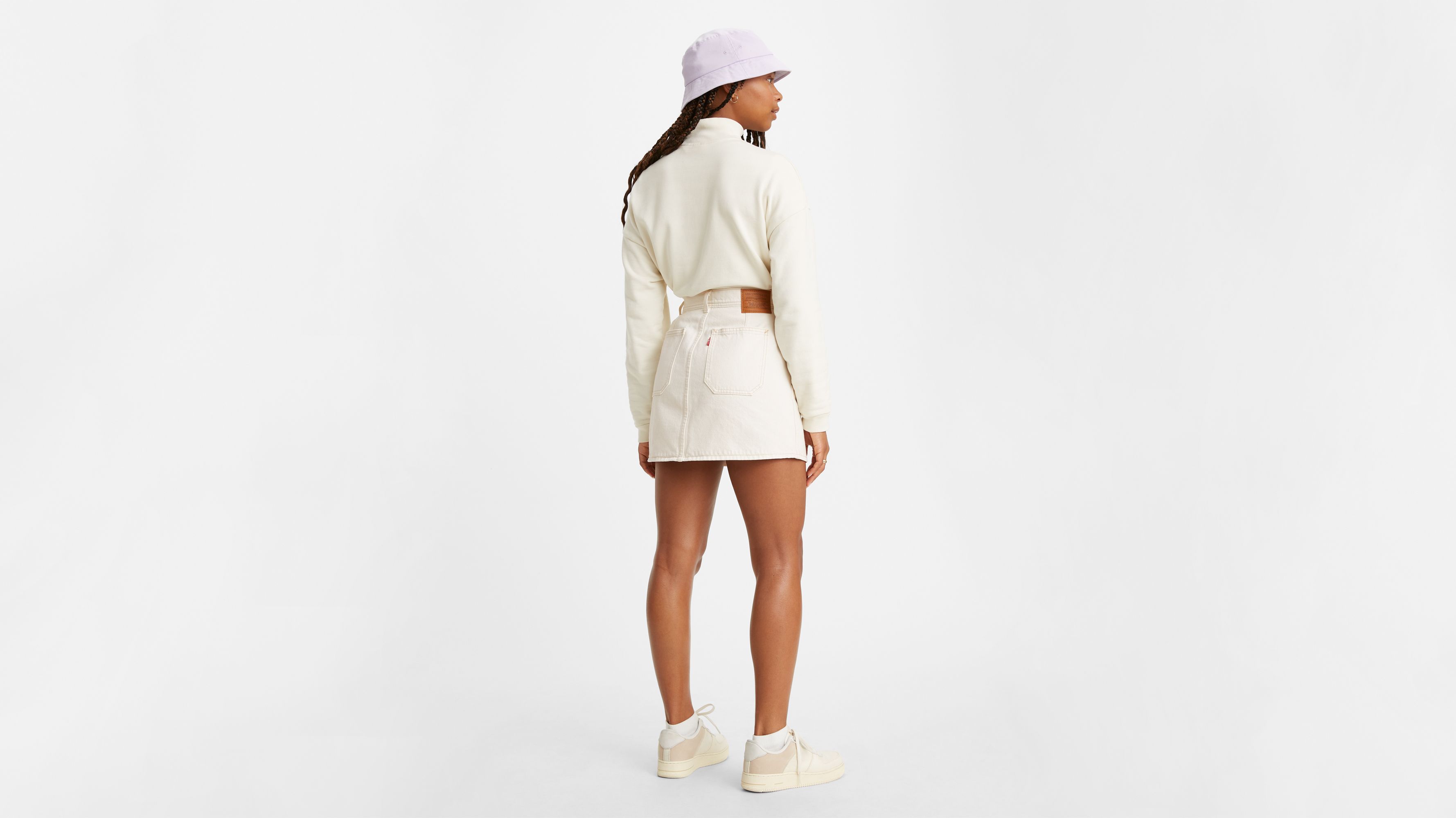 Button Front Denim Skirt - White | Levi's® US