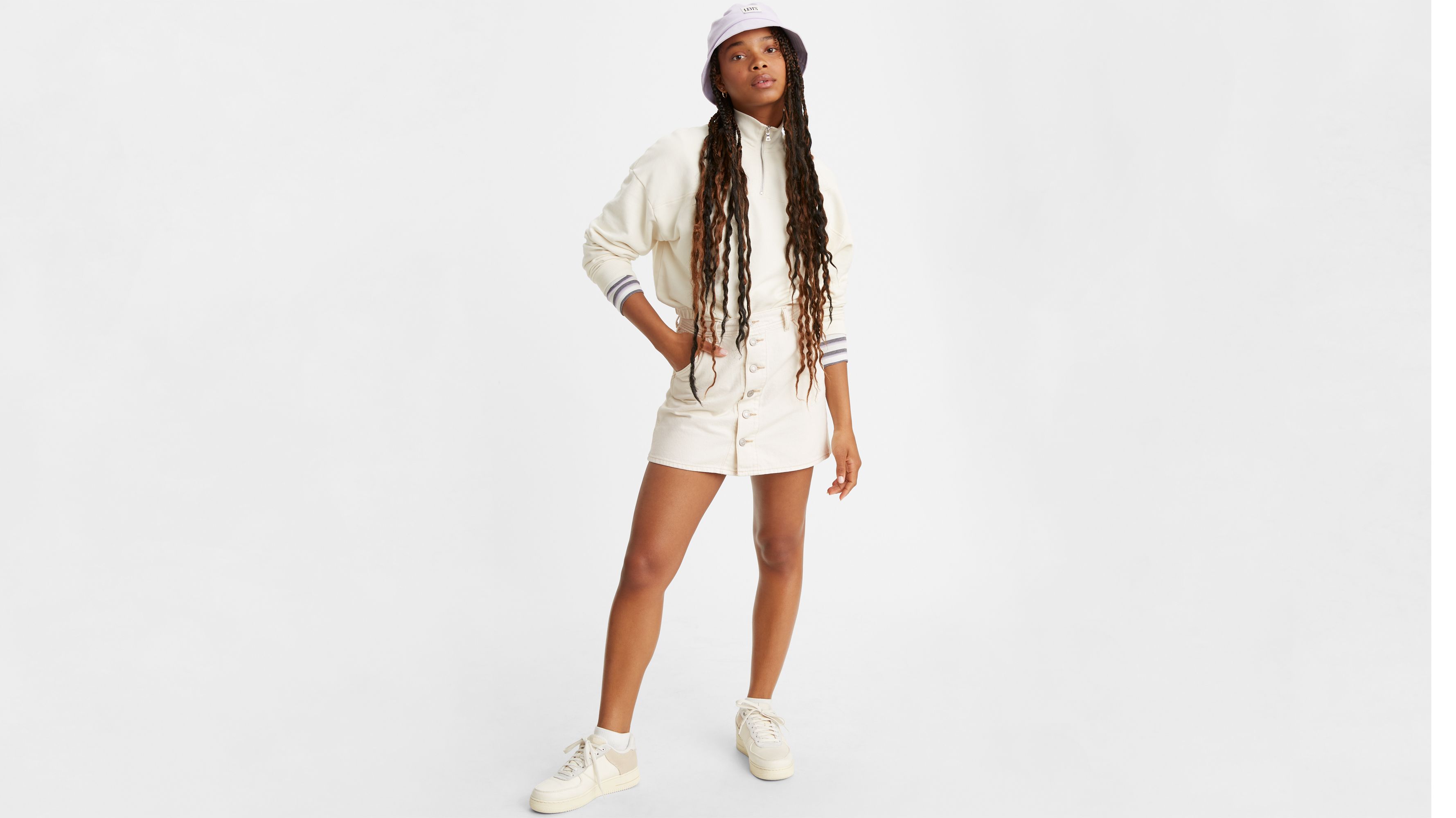 Button Front Denim Skirt 3