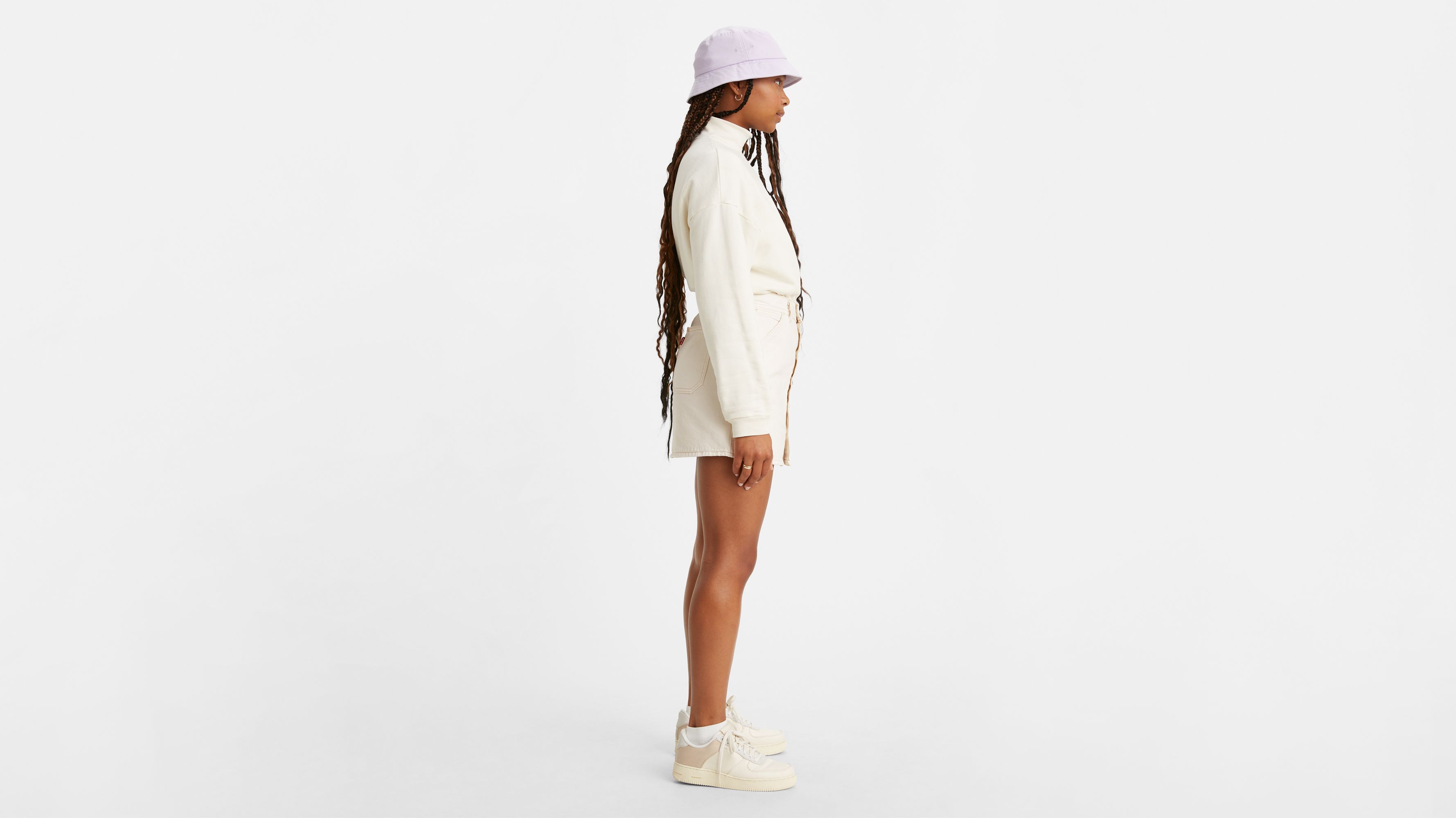 Button Front Denim Skirt 4