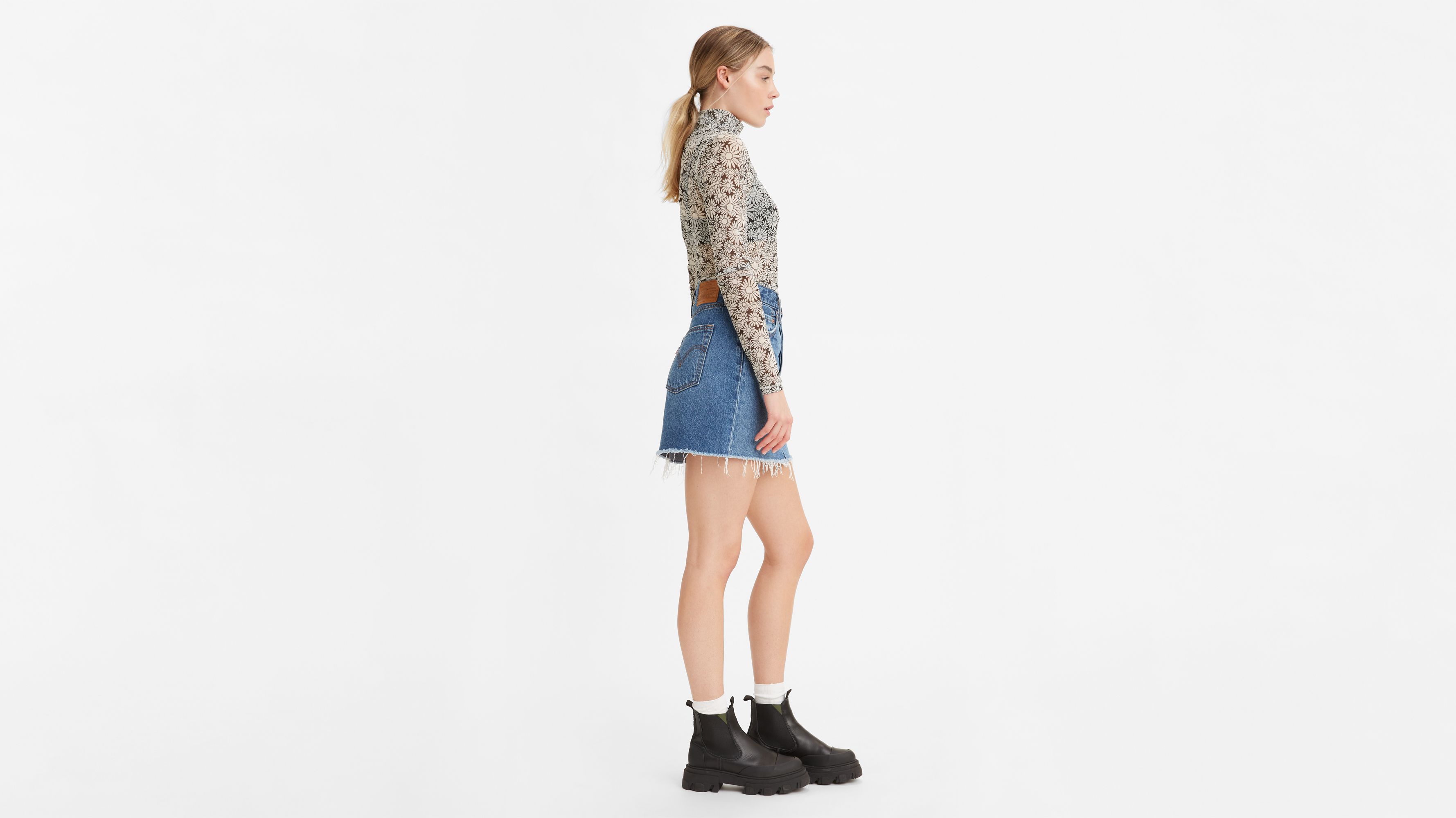 Ribcage Denim Skirt 3