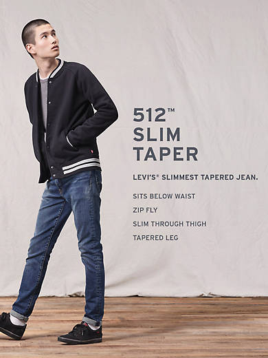 512™ Slim Taper Fit Levi's® Flex Men's Jeans - Black | Levi's® US