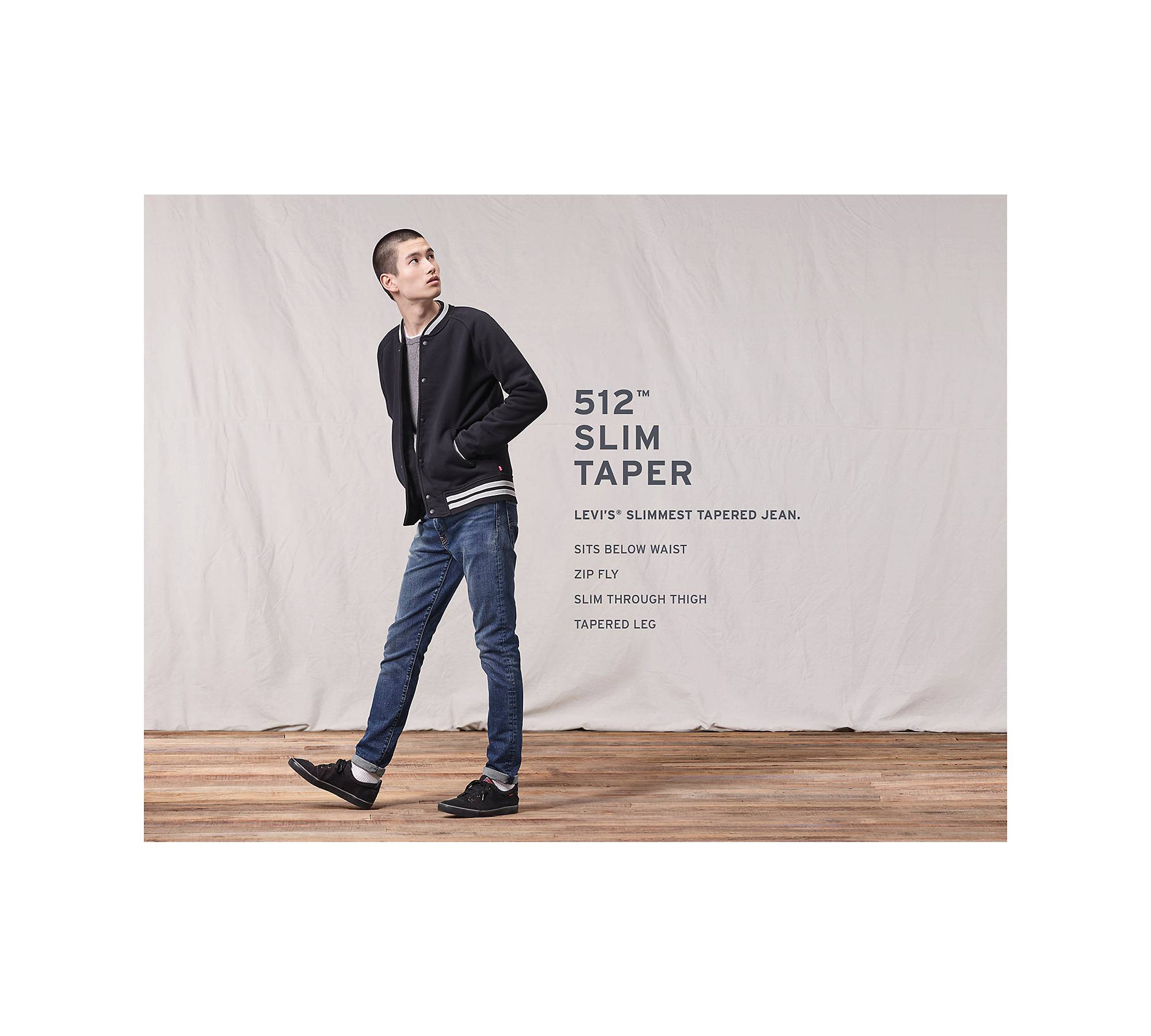 512™ Slim Taper Fit Levi’s® Flex Men's Jeans - Black | Levi's® CA