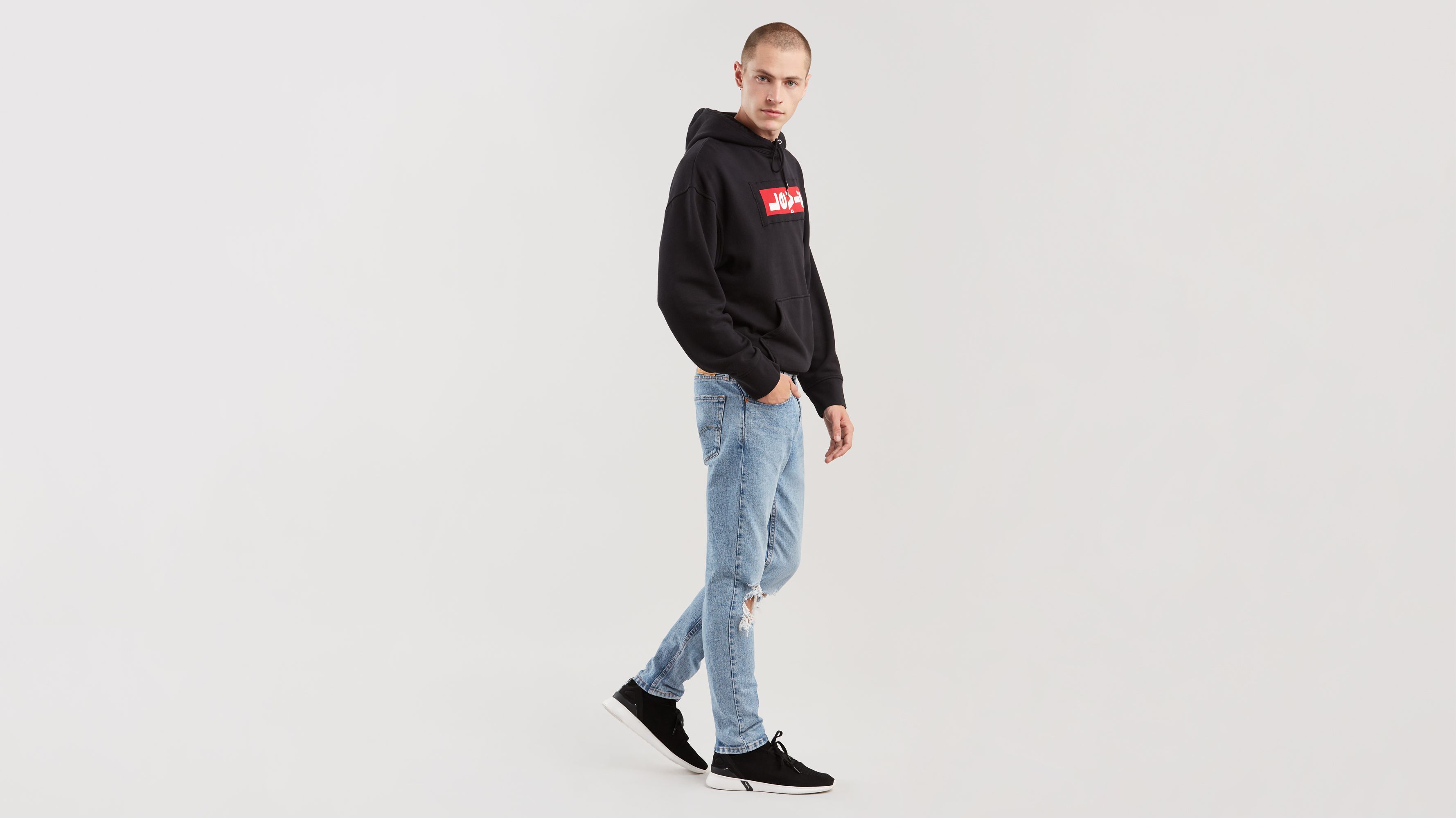 Levi's 512 distressed best sale