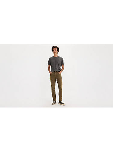 리바이스 Levi 512 Slim Taper Fit Mens Jeans,Forest Foliage Garment Dye - Green - Stretch