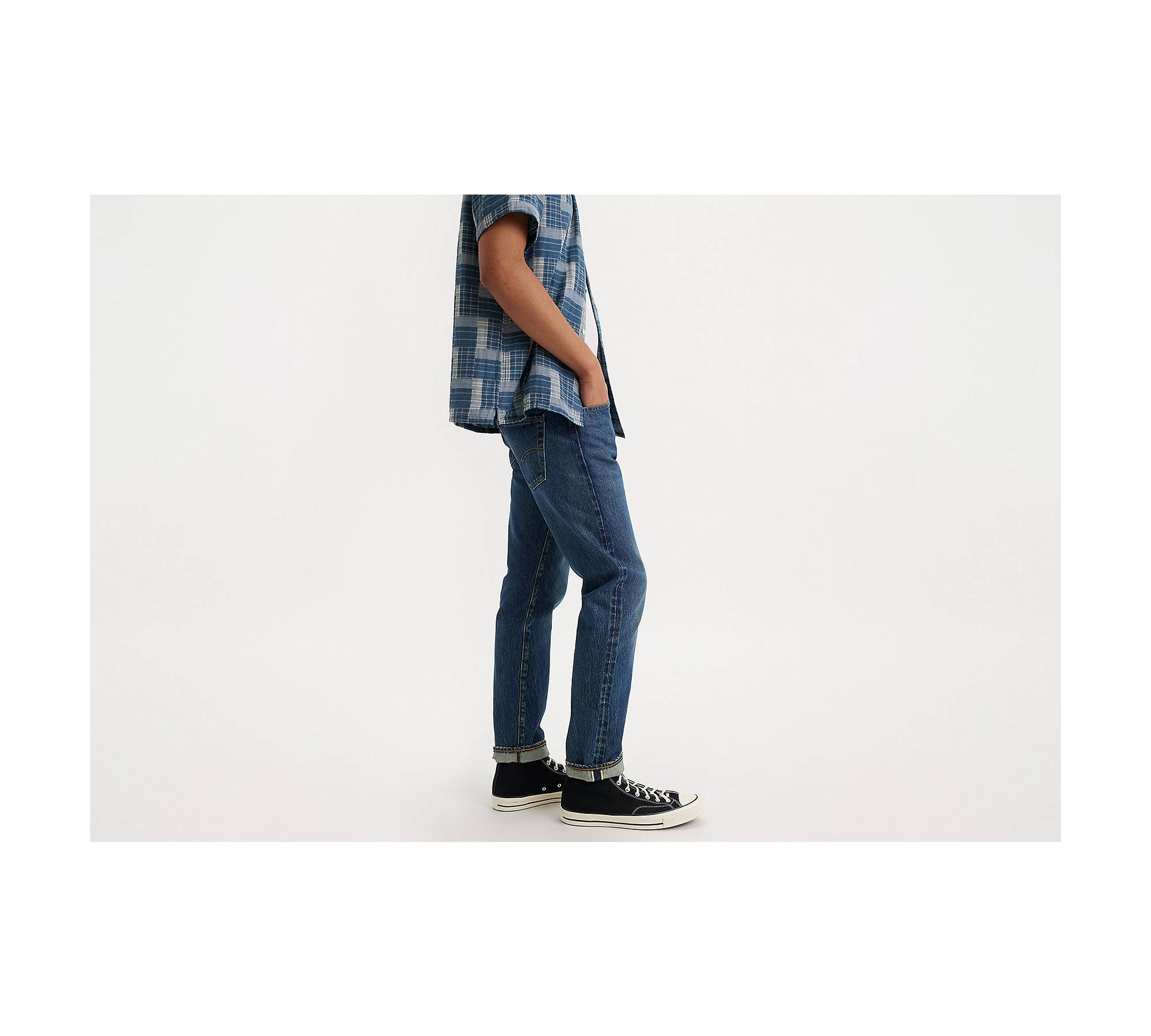 501® Slim Taper Fit Selvedge Men's Jeans - Dark Wash | Levi's® US
