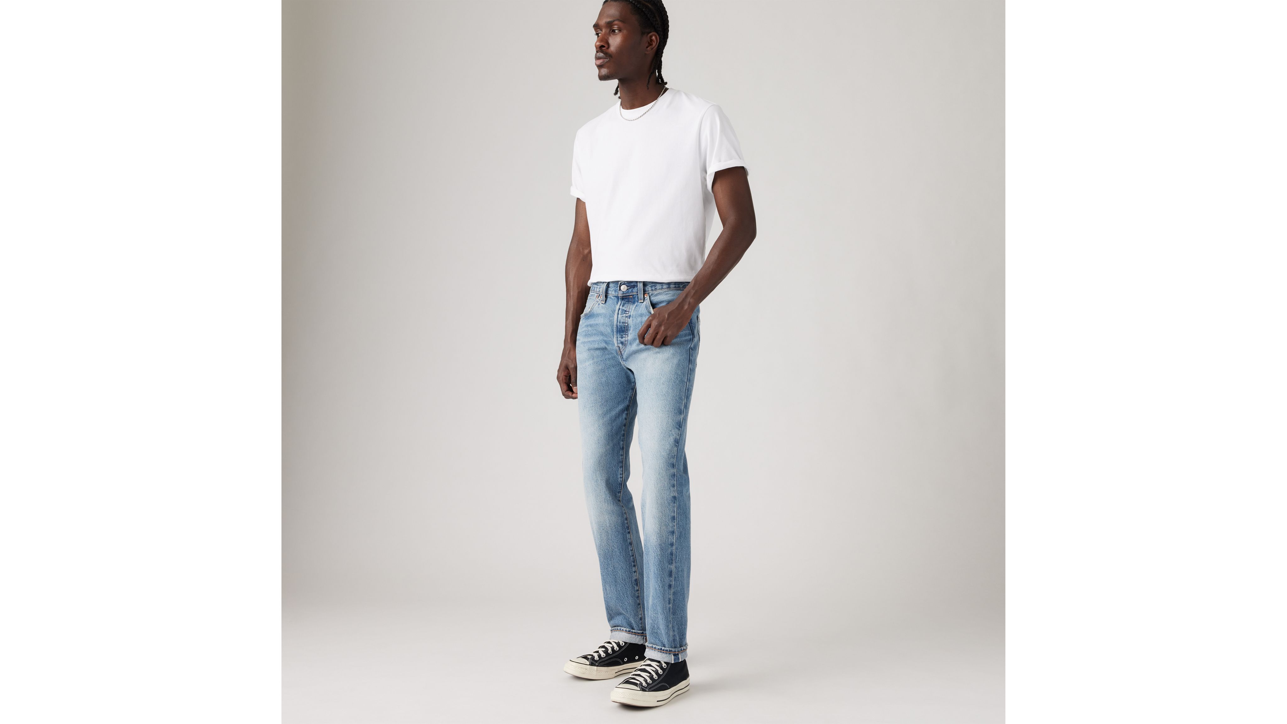 501® Slim Taper Fit Selvedge Men's Jeans - Medium Wash | Levi's® US