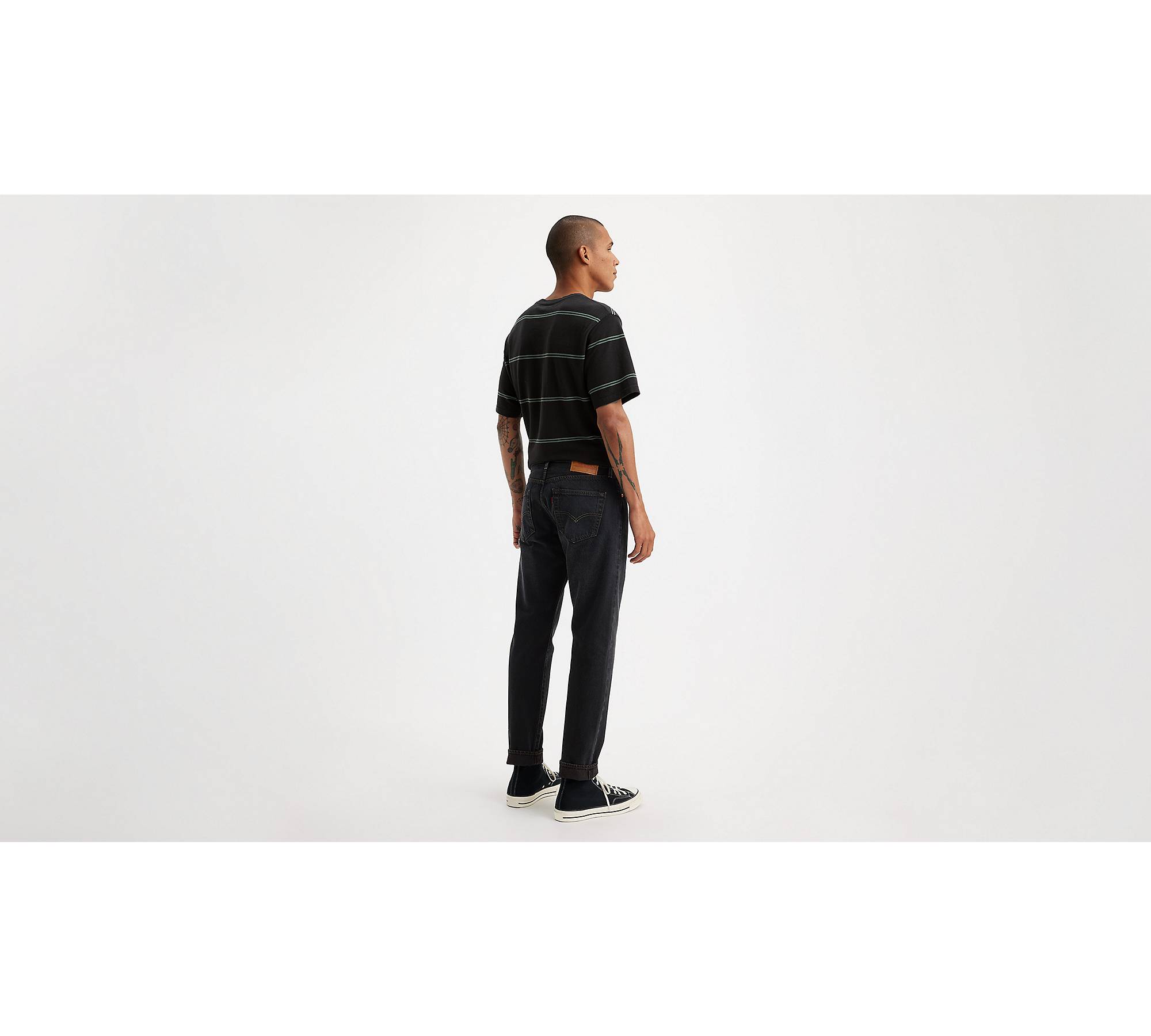 501® Slim Taper Fit Selvedge Men's Jeans - Black | Levi's® US