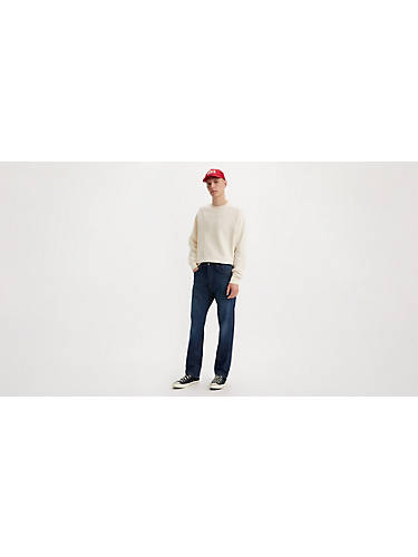 리바이스 Levi 501 Slim Taper Fit Mens Jeans,Runaway Train - Dark Wash - Stretch