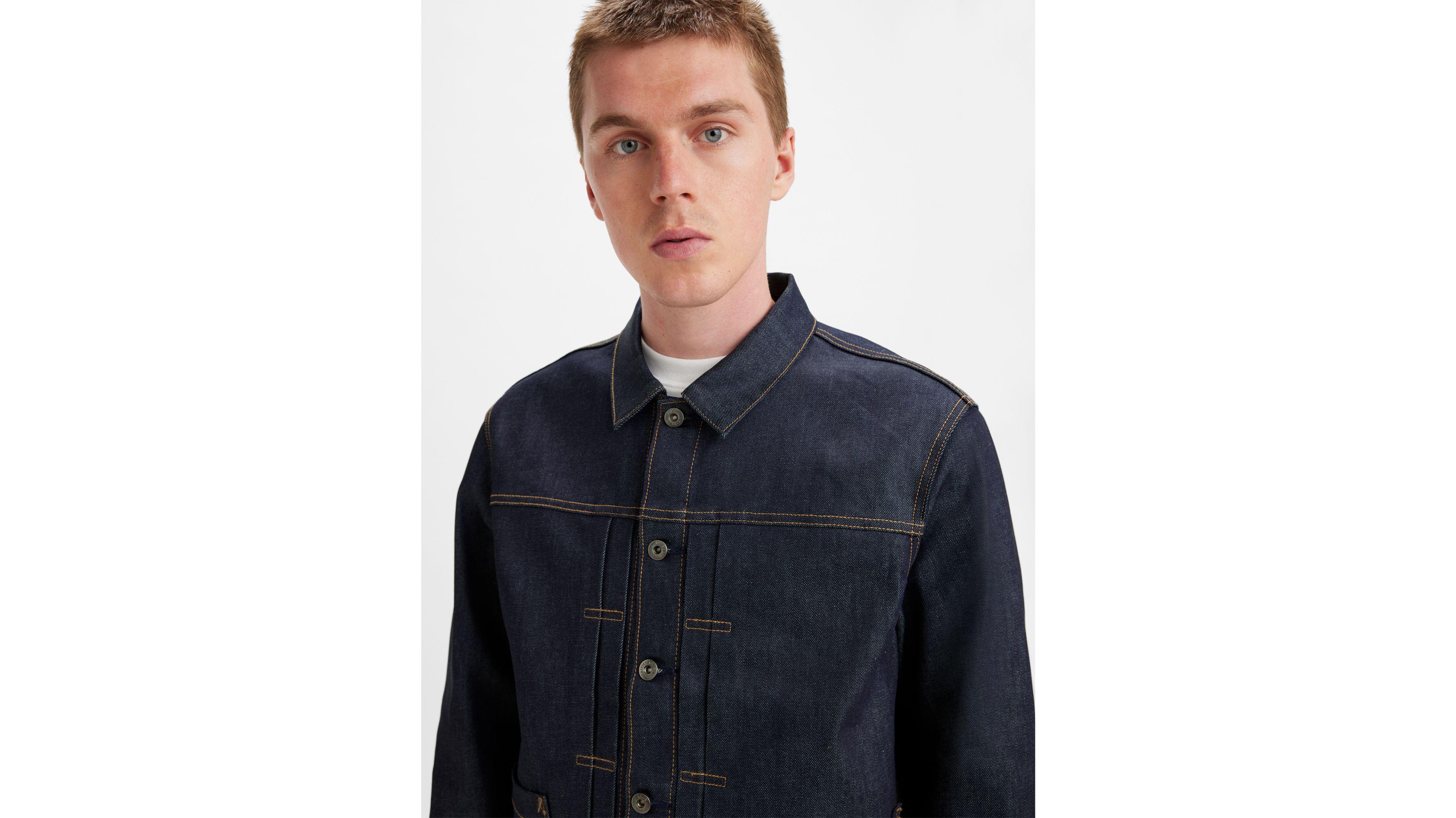 SLATES by LEVI'S W32L32 ツータックUSED Levis Type II Worn Trucker Jacket Nero Nero