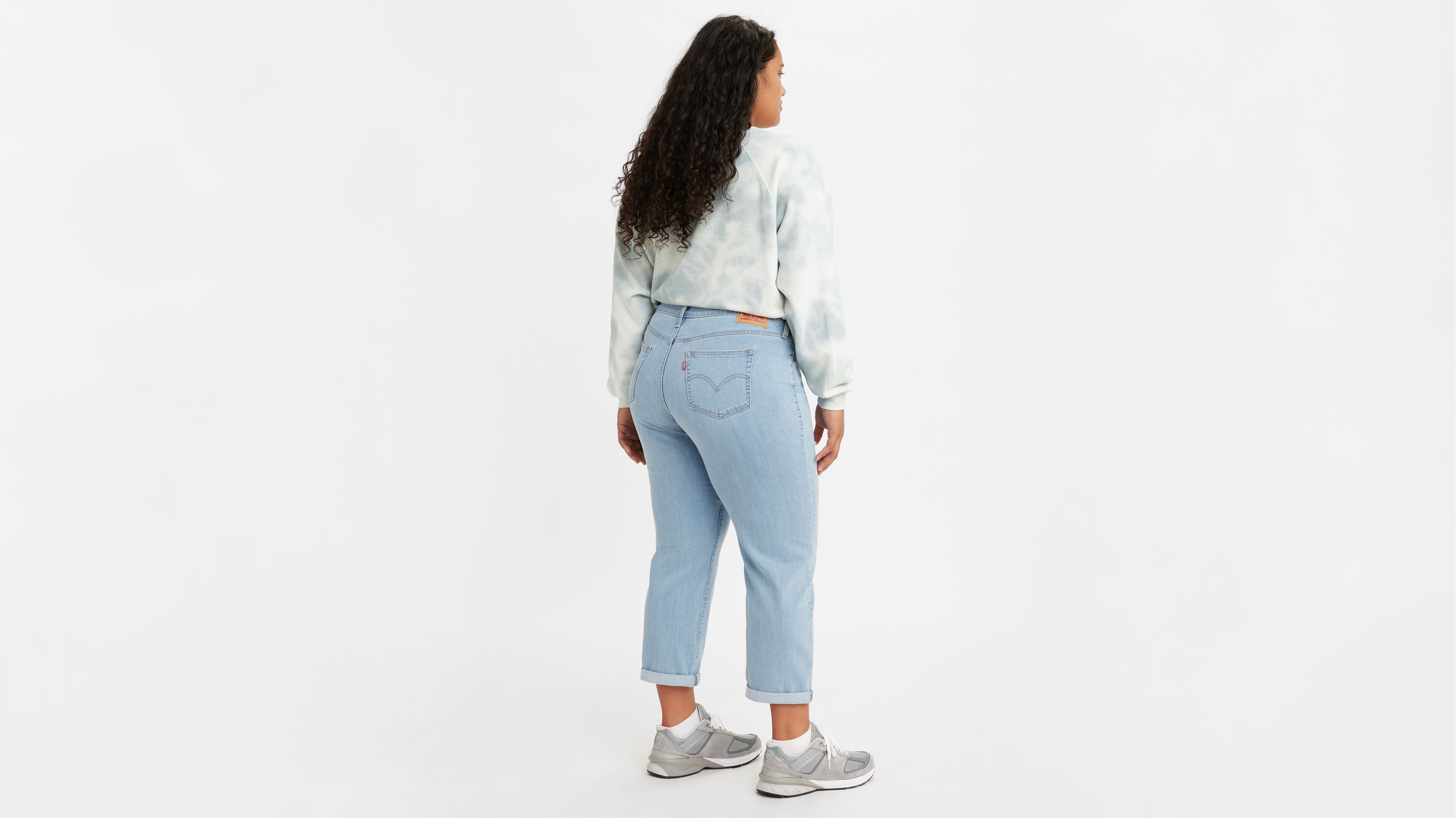 Boyfriend Mid Rise Women's Jeans (Plus Size) 3