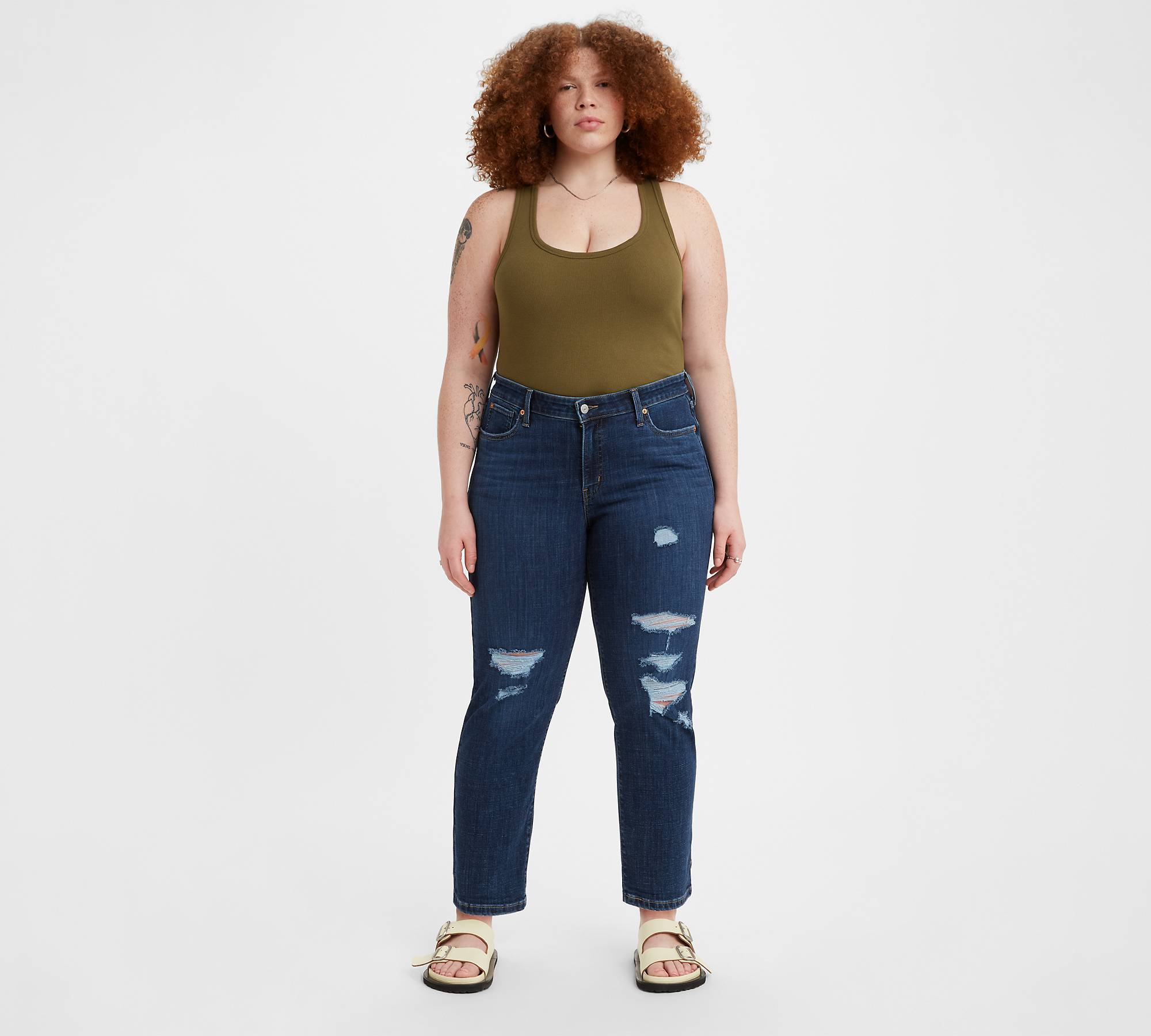 Boyfriend Women's Jeans (Plus Size) 1