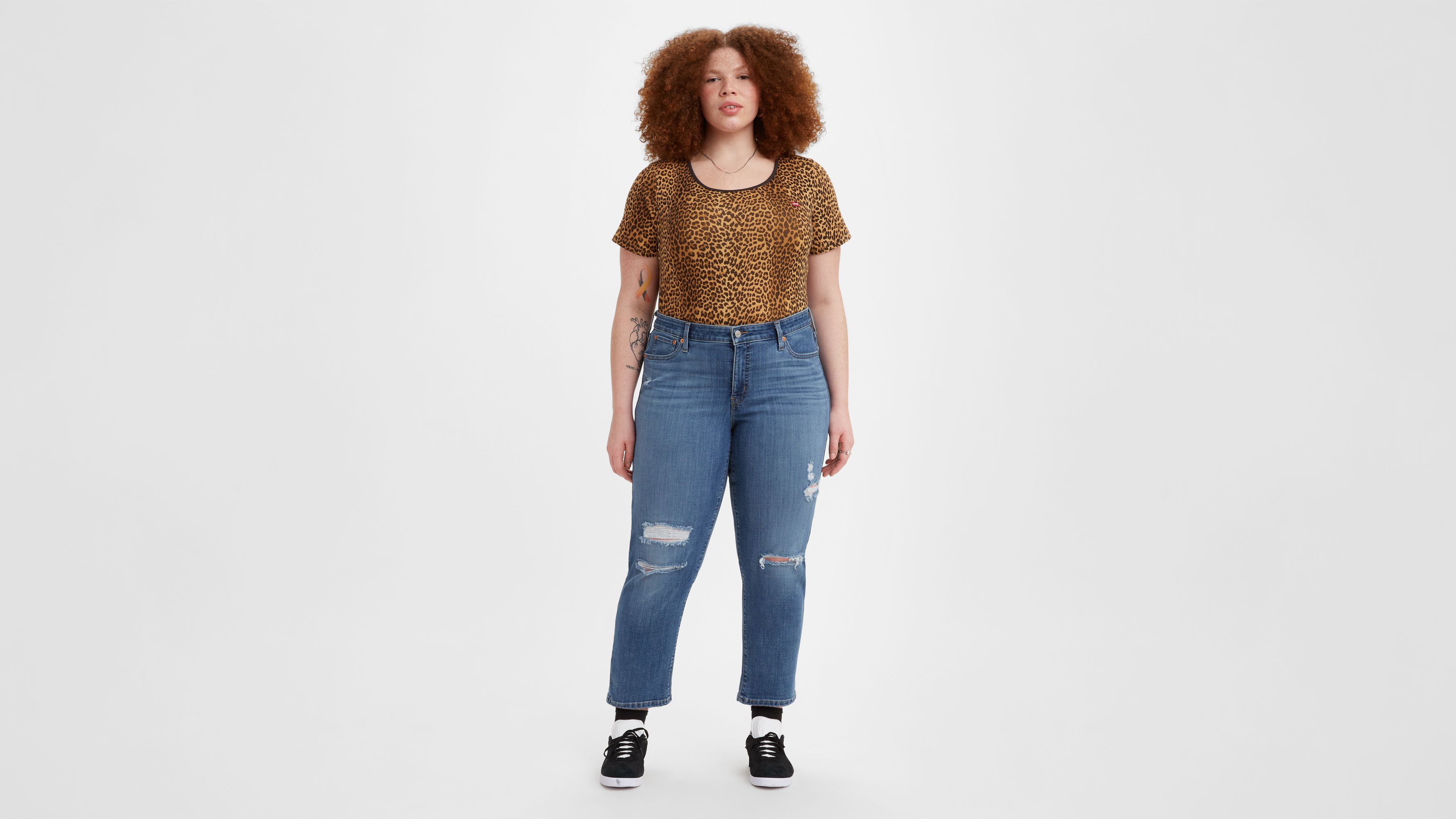 Levi's Plus Boyfriend Jeans In Lapis Breakdown