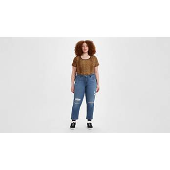 Boyfriend Women's Jeans (Plus Size) 1