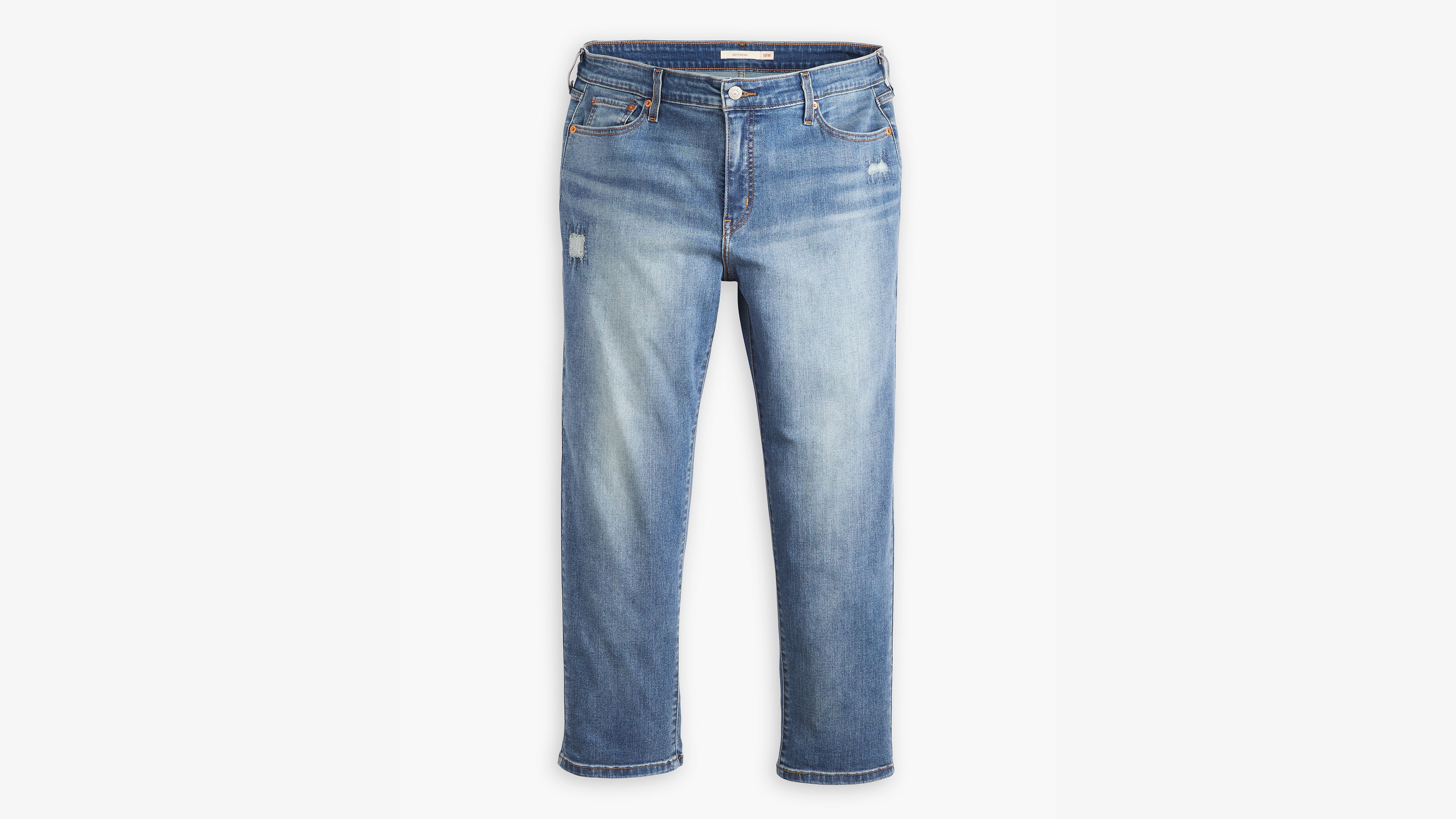 Boyfriend Mid Rise Women's Jeans (Plus Size