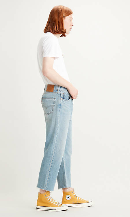 Details about   NEW Levi's Stay Loose Cropped Premium Cottonized Hemp Blue Mens Denim Jeans NWT 