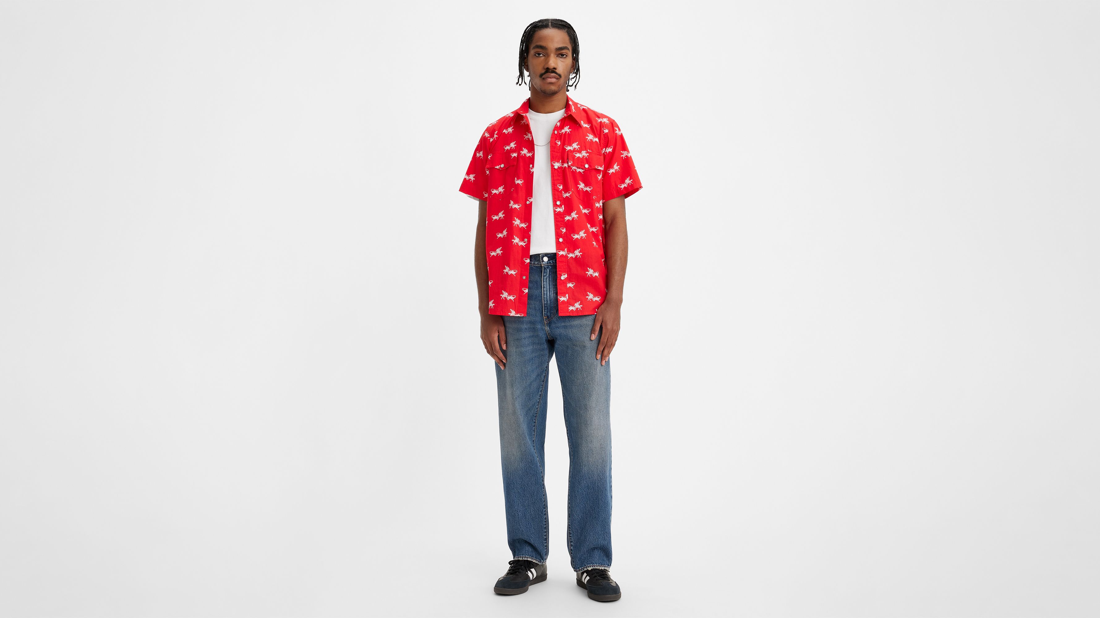 Rhude Red Bandana Hawaiian Shirt for Men