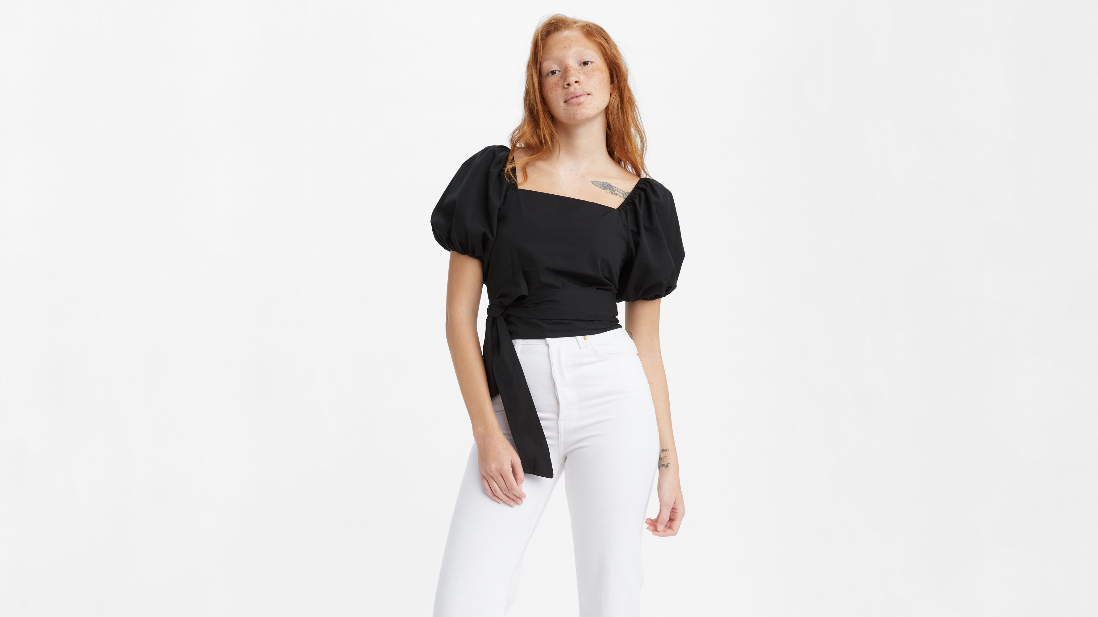 Women's Demi Puff Sleeve Top