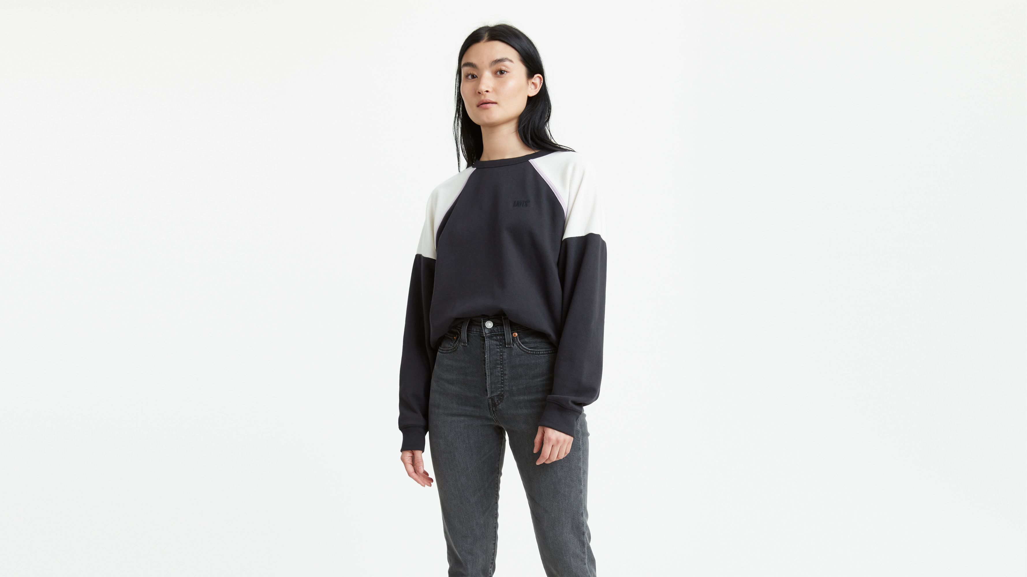 levi's grey women's sweatshirt