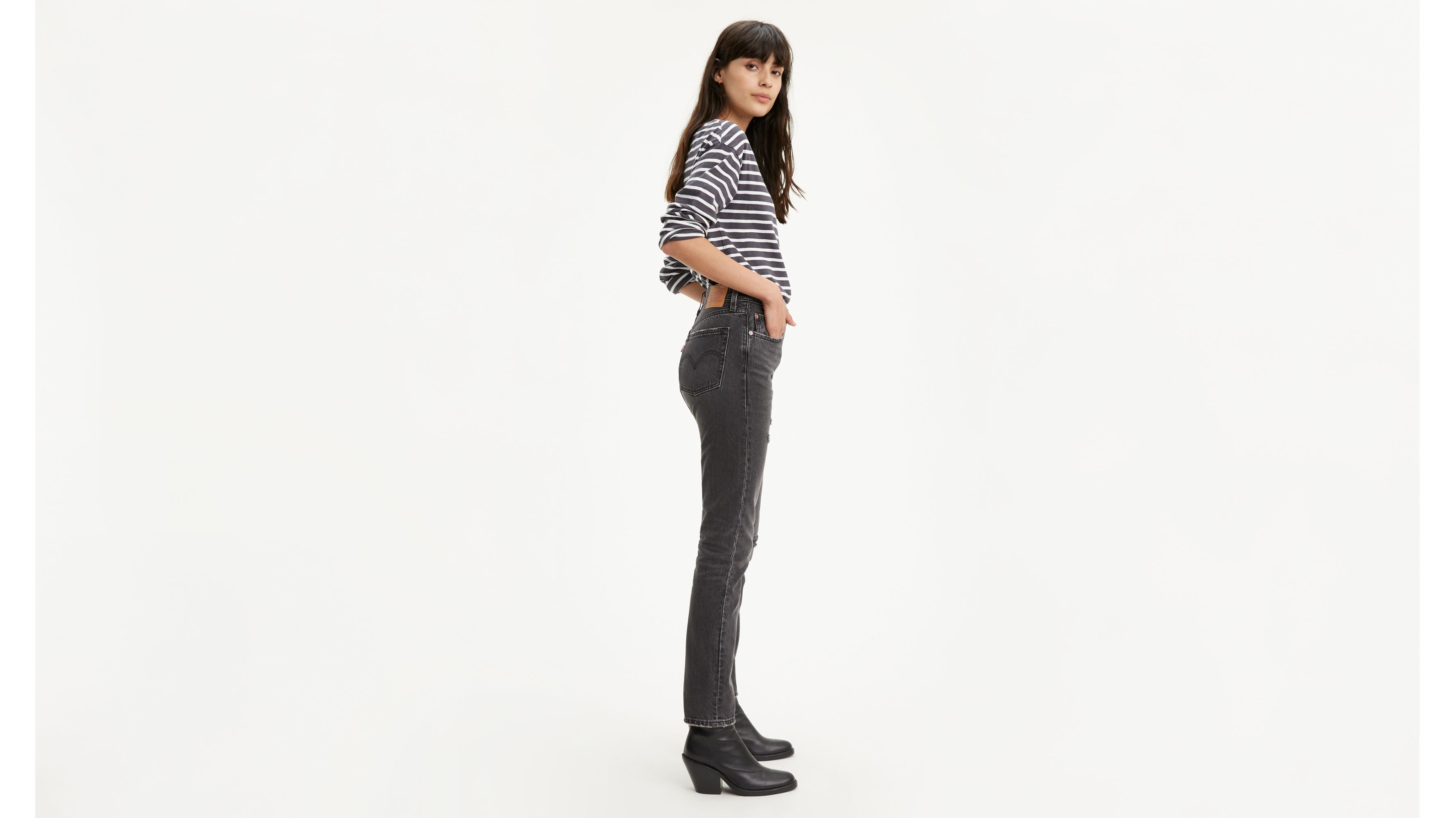 black 501 skinny jeans