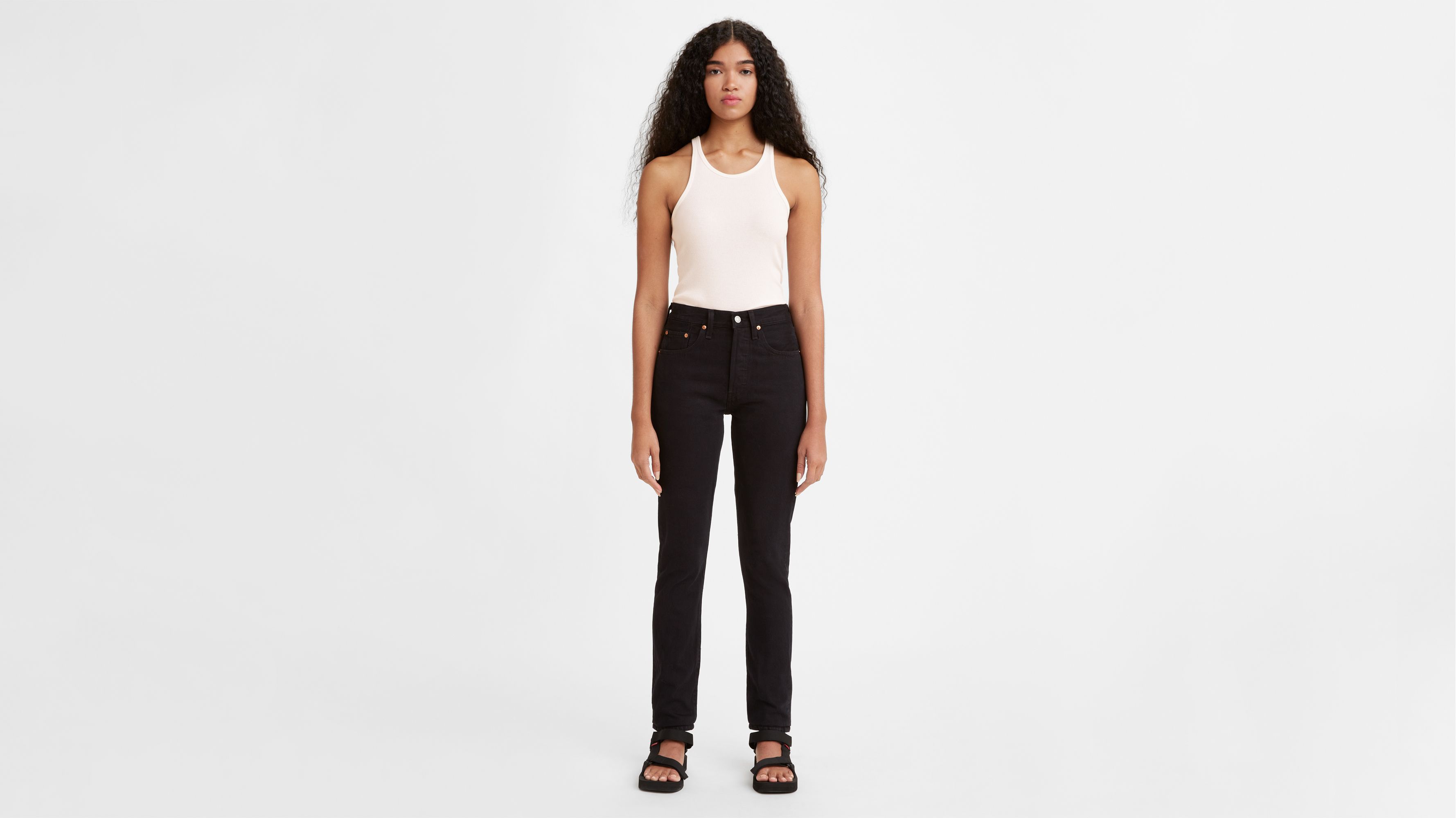 Introducir 68+ imagen women’s black levis jeans
